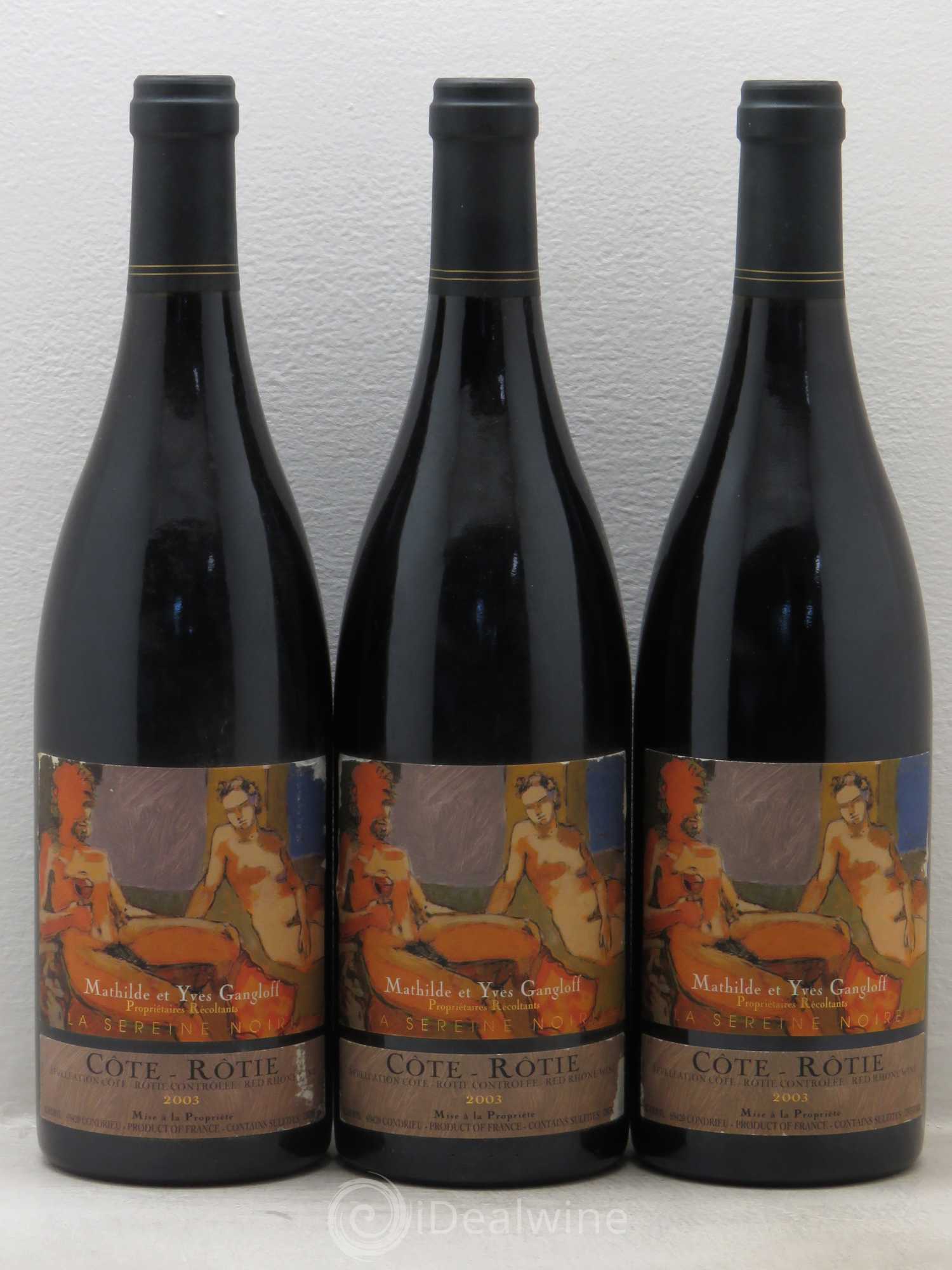 Côte-Rôtie La Sereine Noire Gangloff (Domaine) 2003 - Lot de 3 bouteilles - 0