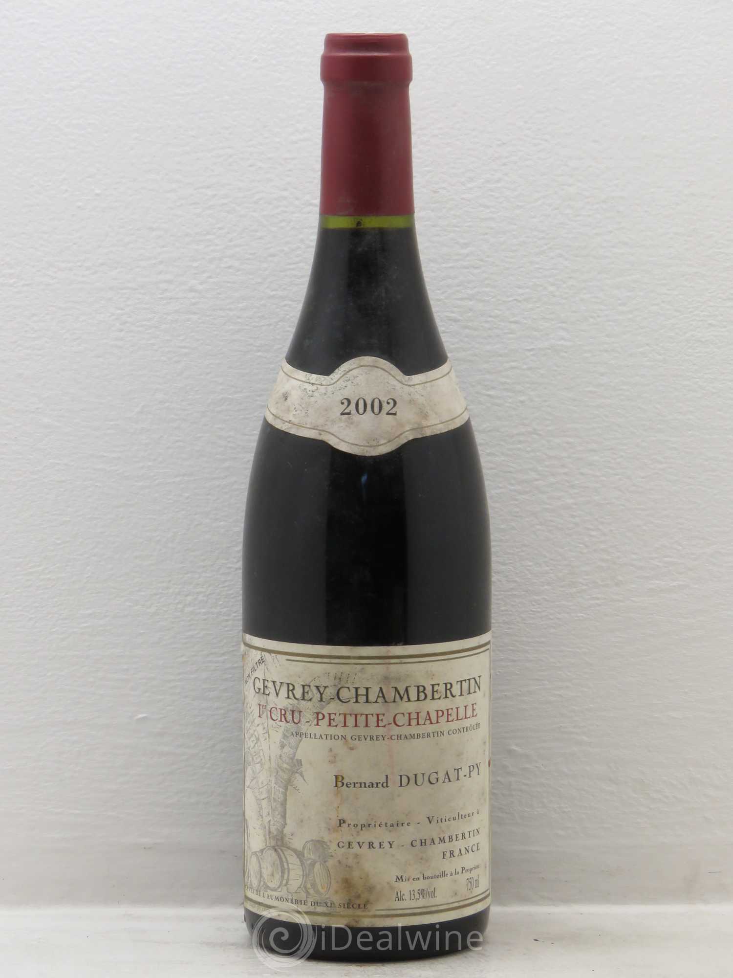 Gevrey-Chambertin 1er Cru Petite Chapelle Vieilles Vignes Dugat-Py 2002 - Lot de 1 bouteille - 0