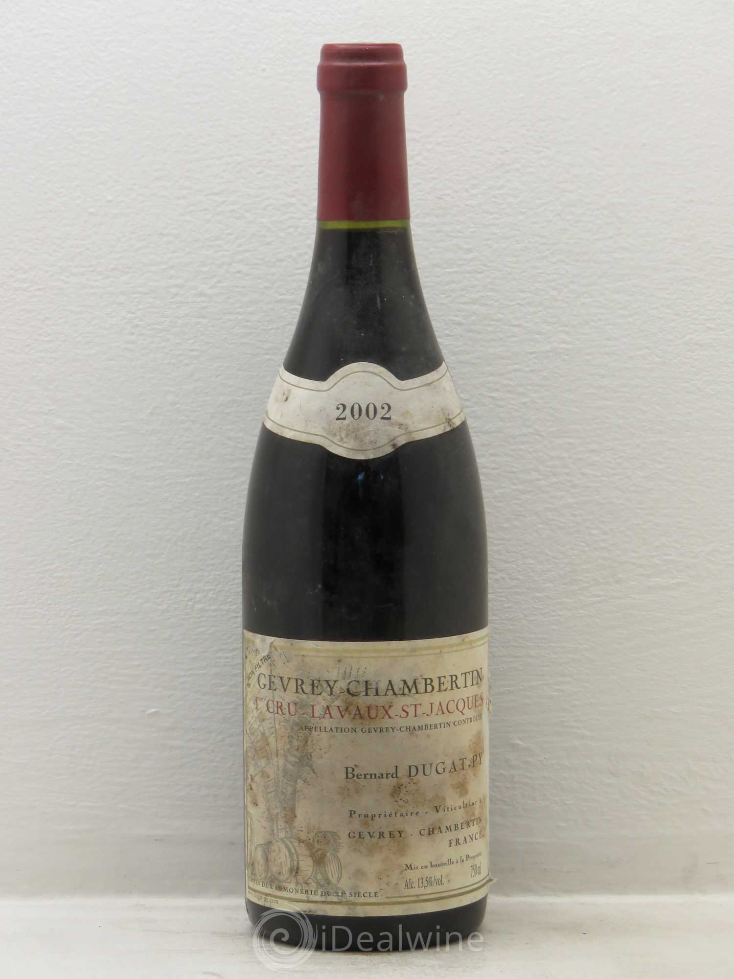 Gevrey-Chambertin 1er Cru Lavaux Saint Jacques Dugat-Py 2002 - Lot de 1 bouteille - 0