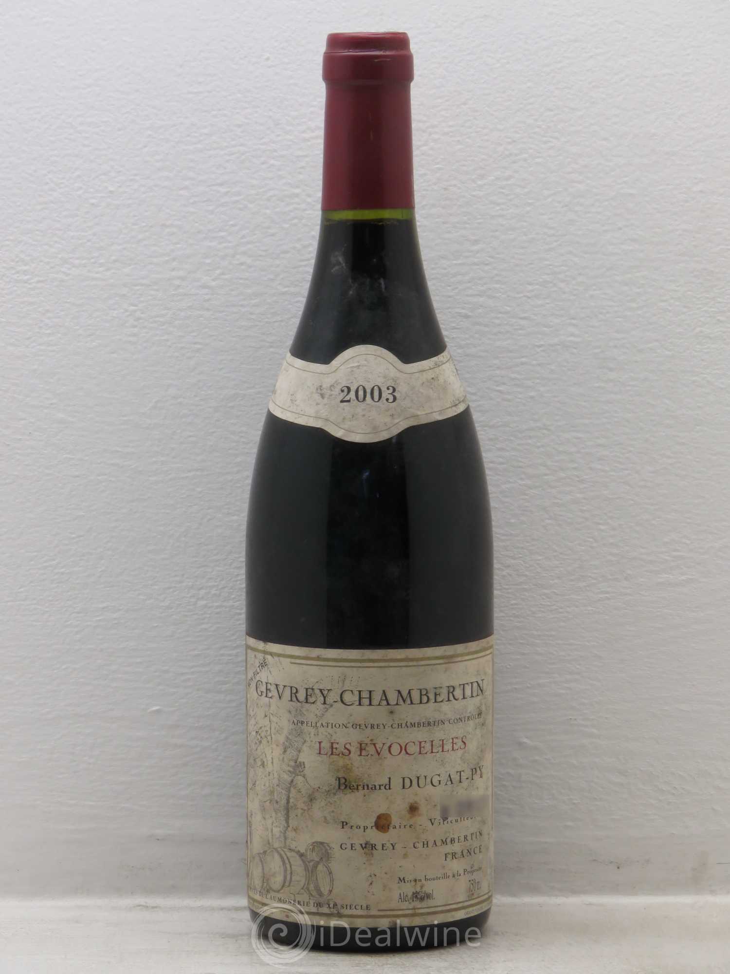 Gevrey-Chambertin Les Evocelles Vieilles Vignes Dugat-Py 2003 - Lot de 1 bouteille - 0