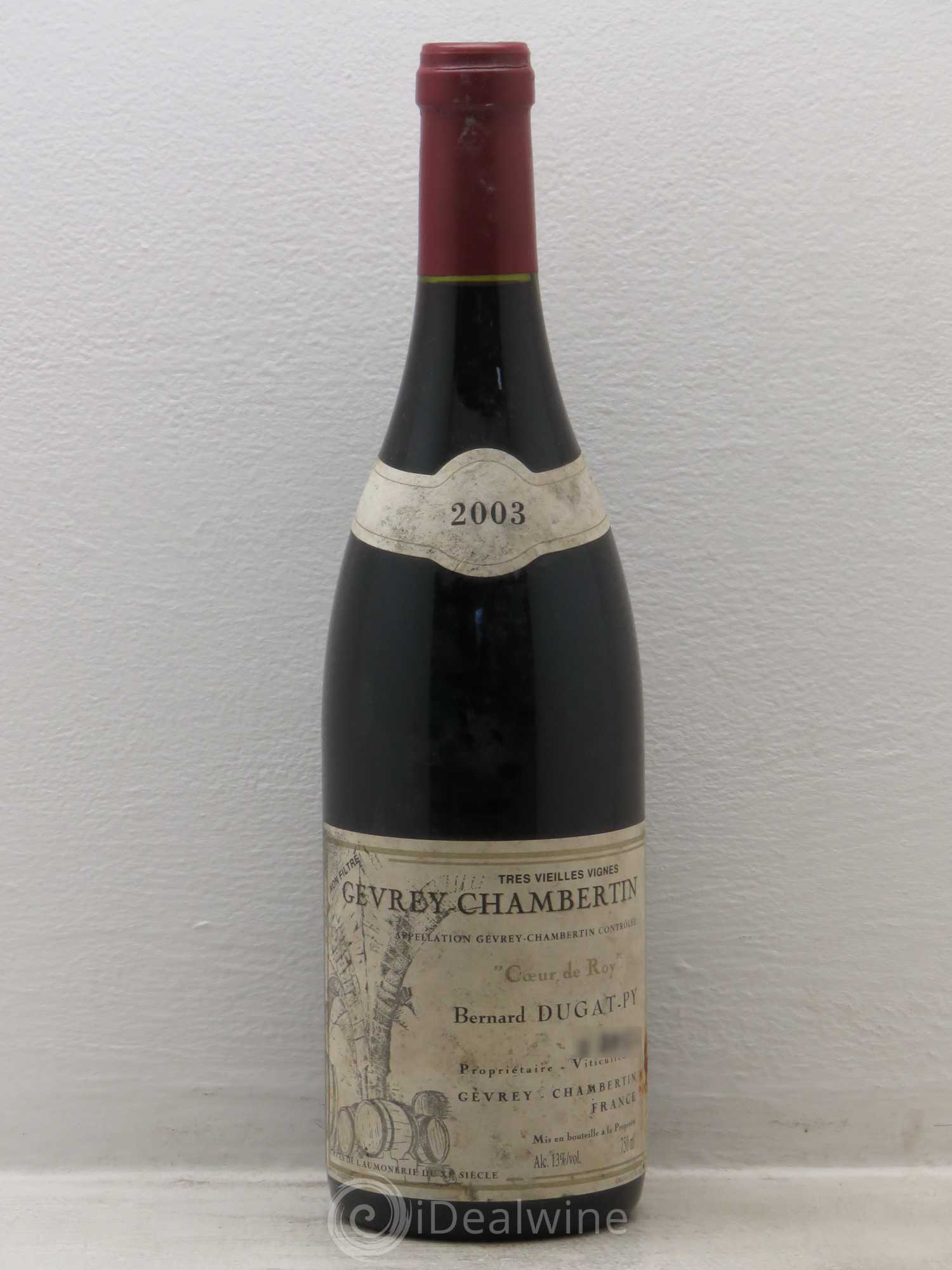 Gevrey-Chambertin Coeur de Roy Très Vieilles Vignes Dugat-Py Tres Vieilles Vignes 2003 - Posten von 1 Flasche - 0