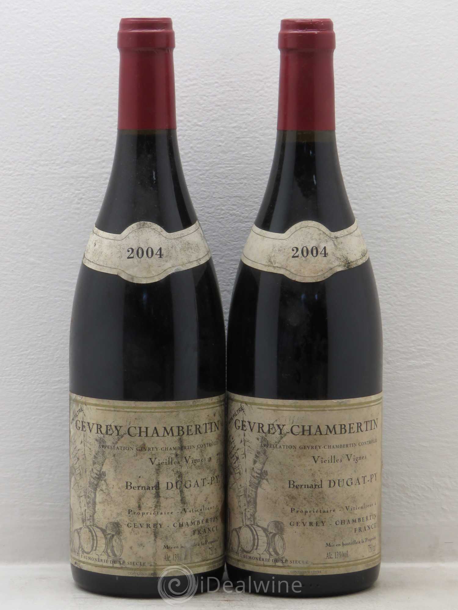 Gevrey-Chambertin Vieilles Vignes Dugat-Py 2004 - Lot de 2 bouteilles - 0