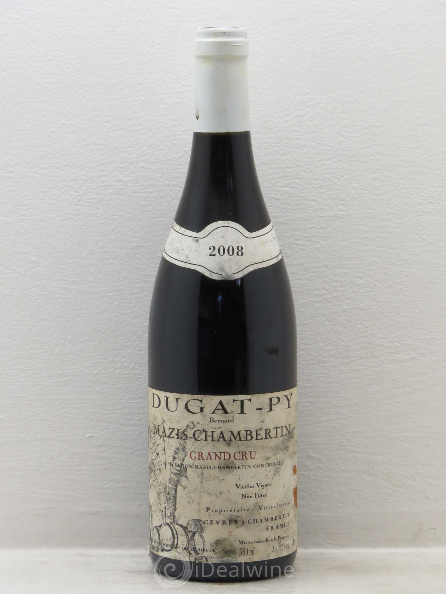 Mazis-Chambertin Grand Cru Vieilles Vignes Dugat-Py Vieilles Vignes 2008 - Lot de 1 bouteille - 0