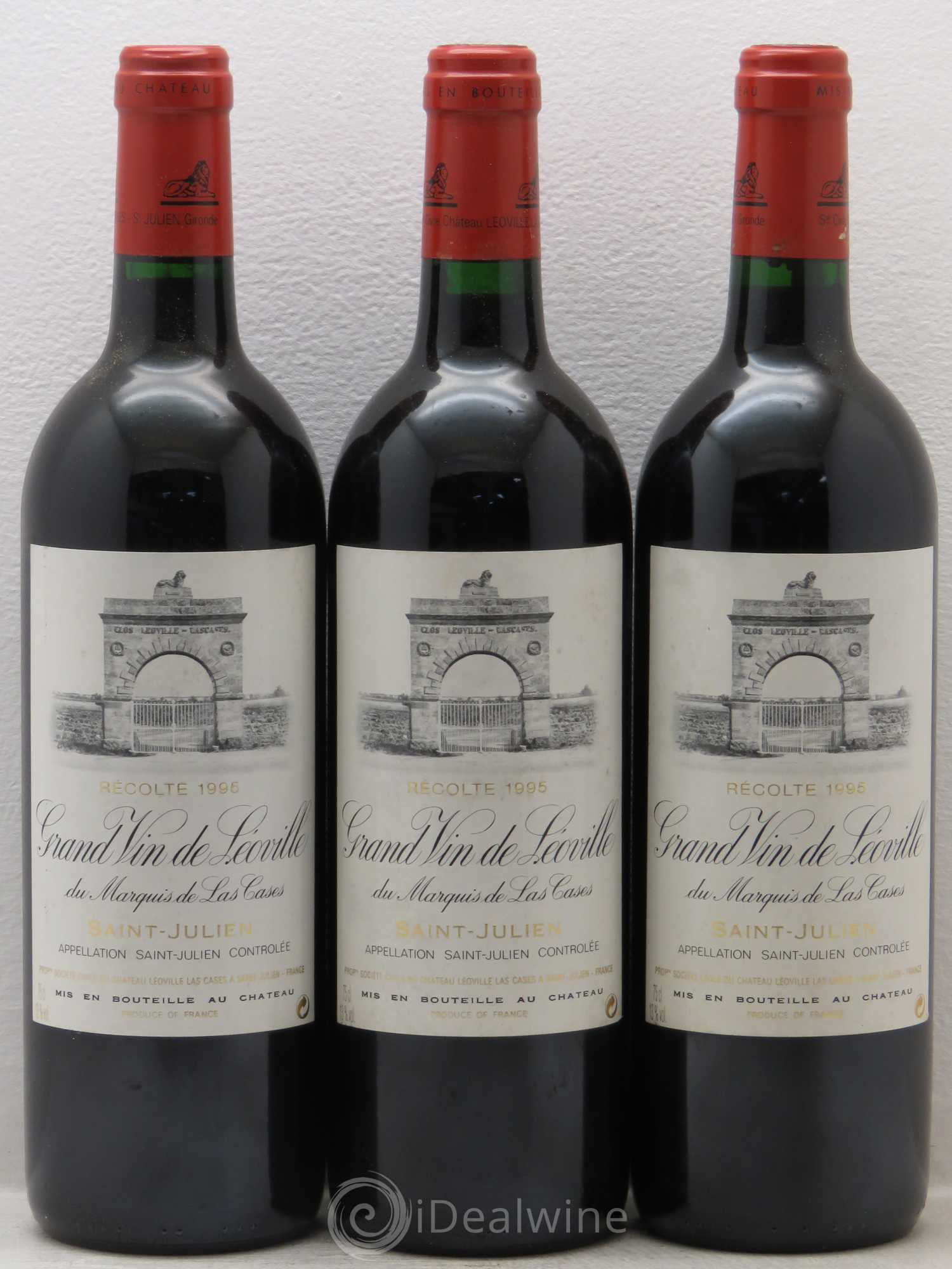 Château Léoville Las Cases 2ème Grand Cru Classé 1995 - Lot de 3 bouteilles - 0