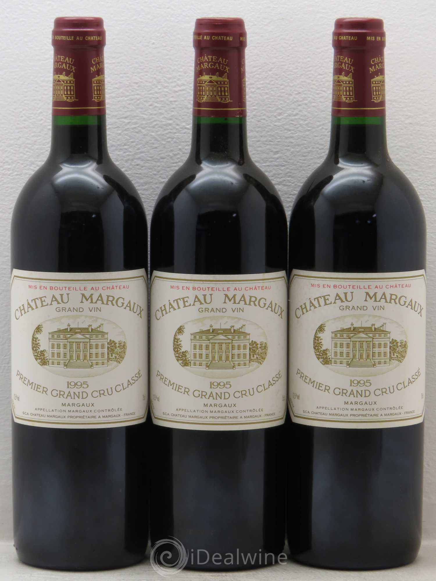 Château Margaux 1er Grand Cru Classé 1995 - Lot de 3 bouteilles - 0