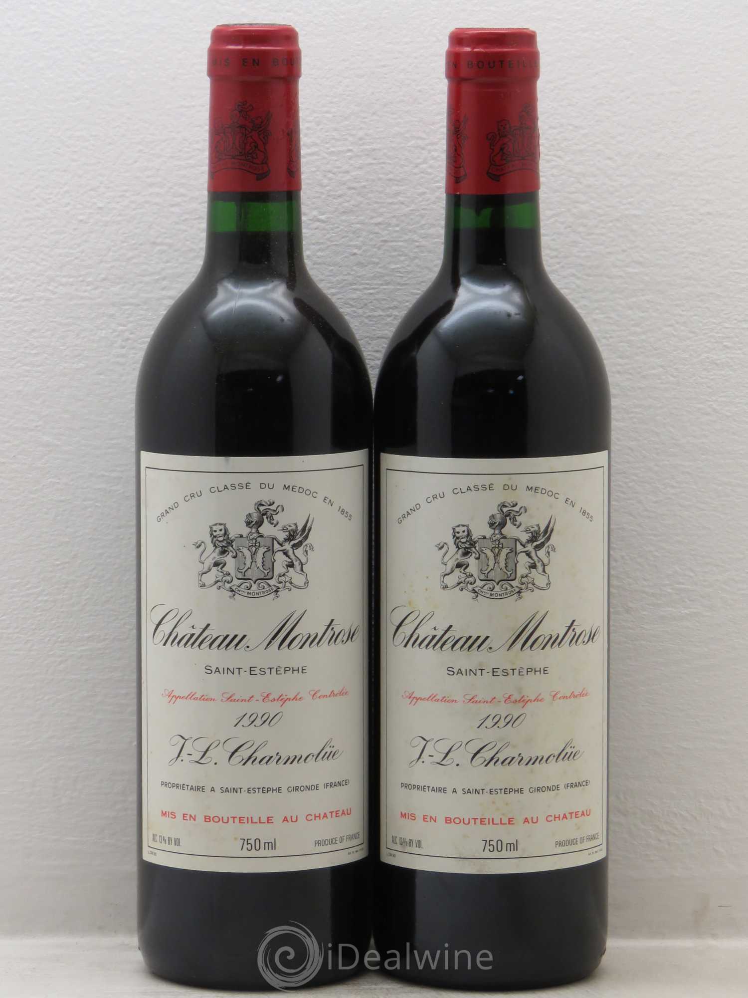 Château Montrose 2ème Grand Cru Classé 1990 - Lot de 2 bouteilles - 0