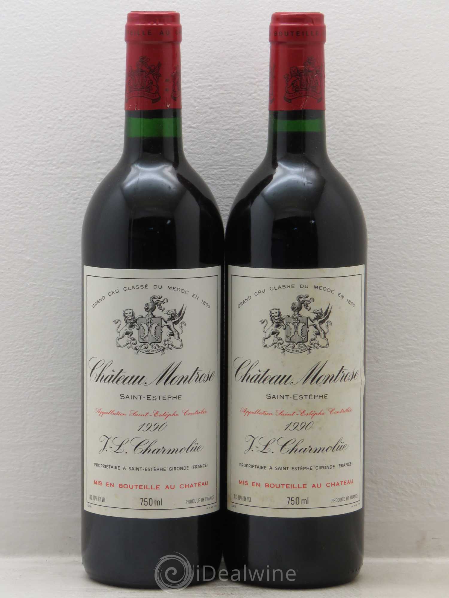 Château Montrose 2ème Grand Cru Classé 1990 - Lot de 2 bouteilles - 0