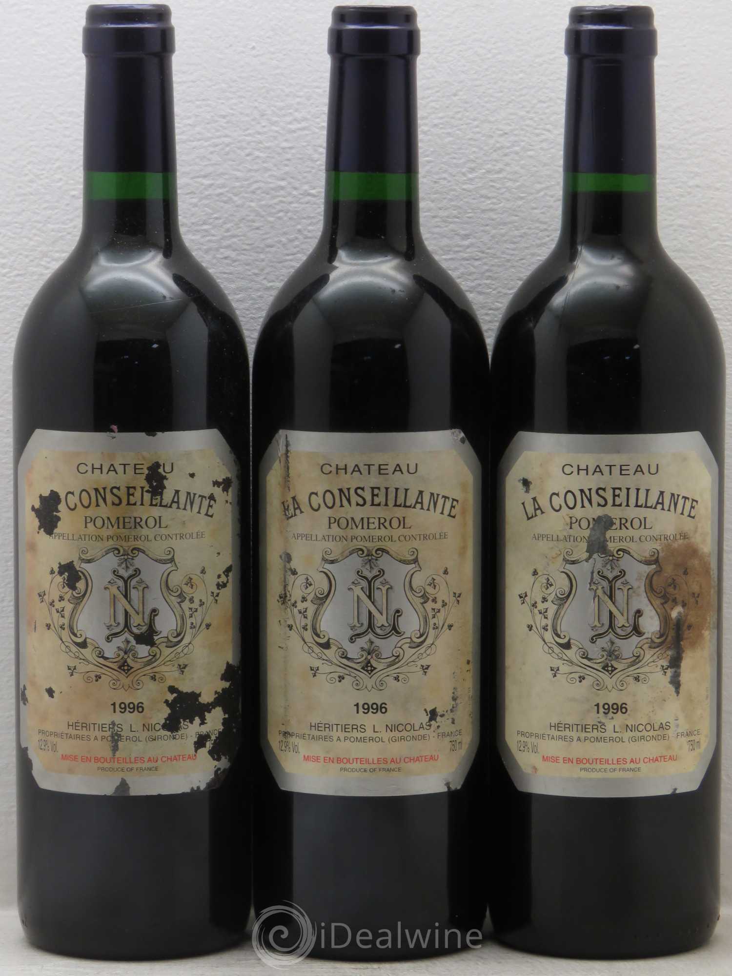 Château la Conseillante 1996 - Lot de 3 bouteilles - 0