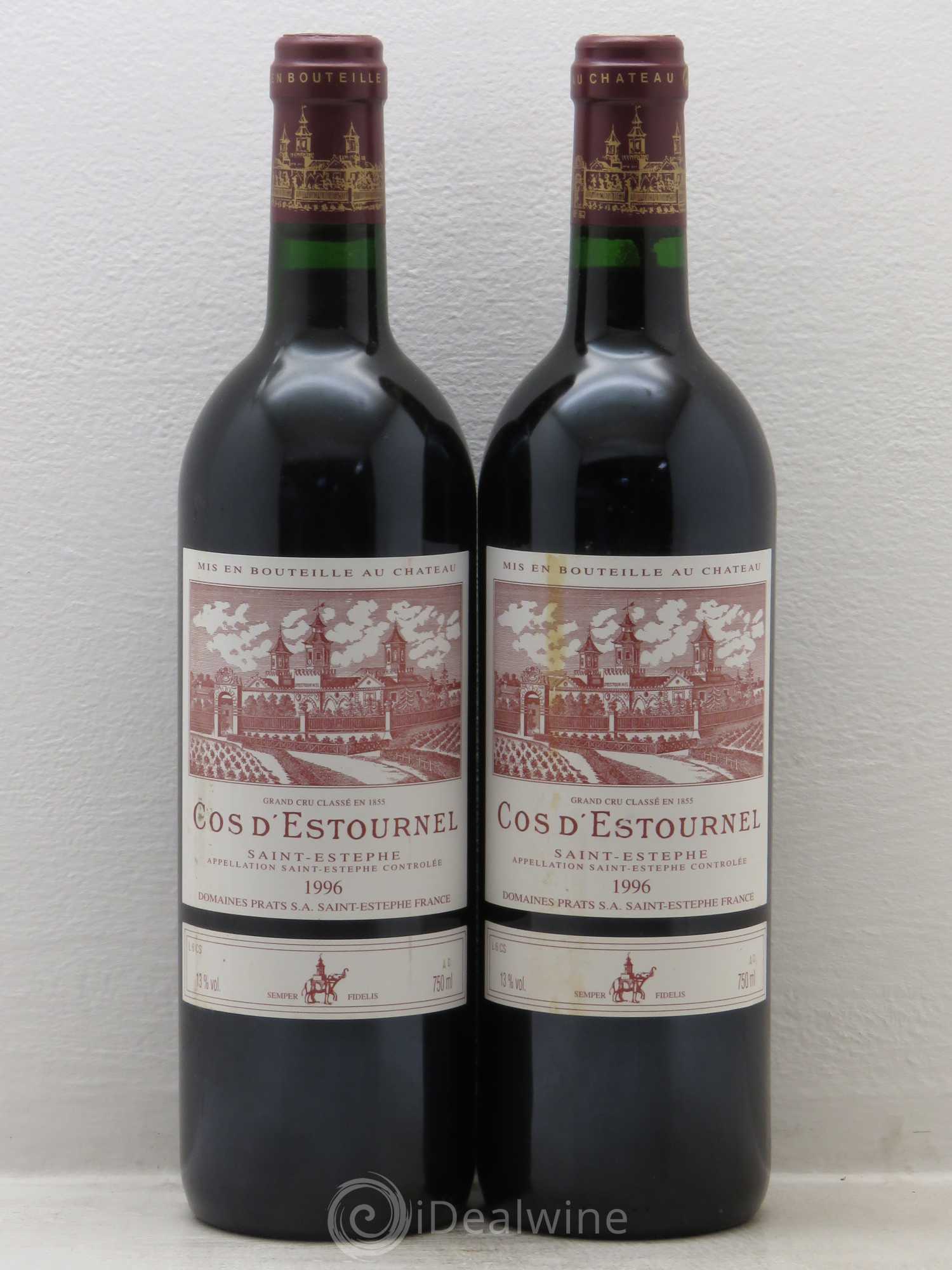 Cos d'Estournel 2ème Grand Cru Classé 1996 - Lot de 2 bouteilles - 0