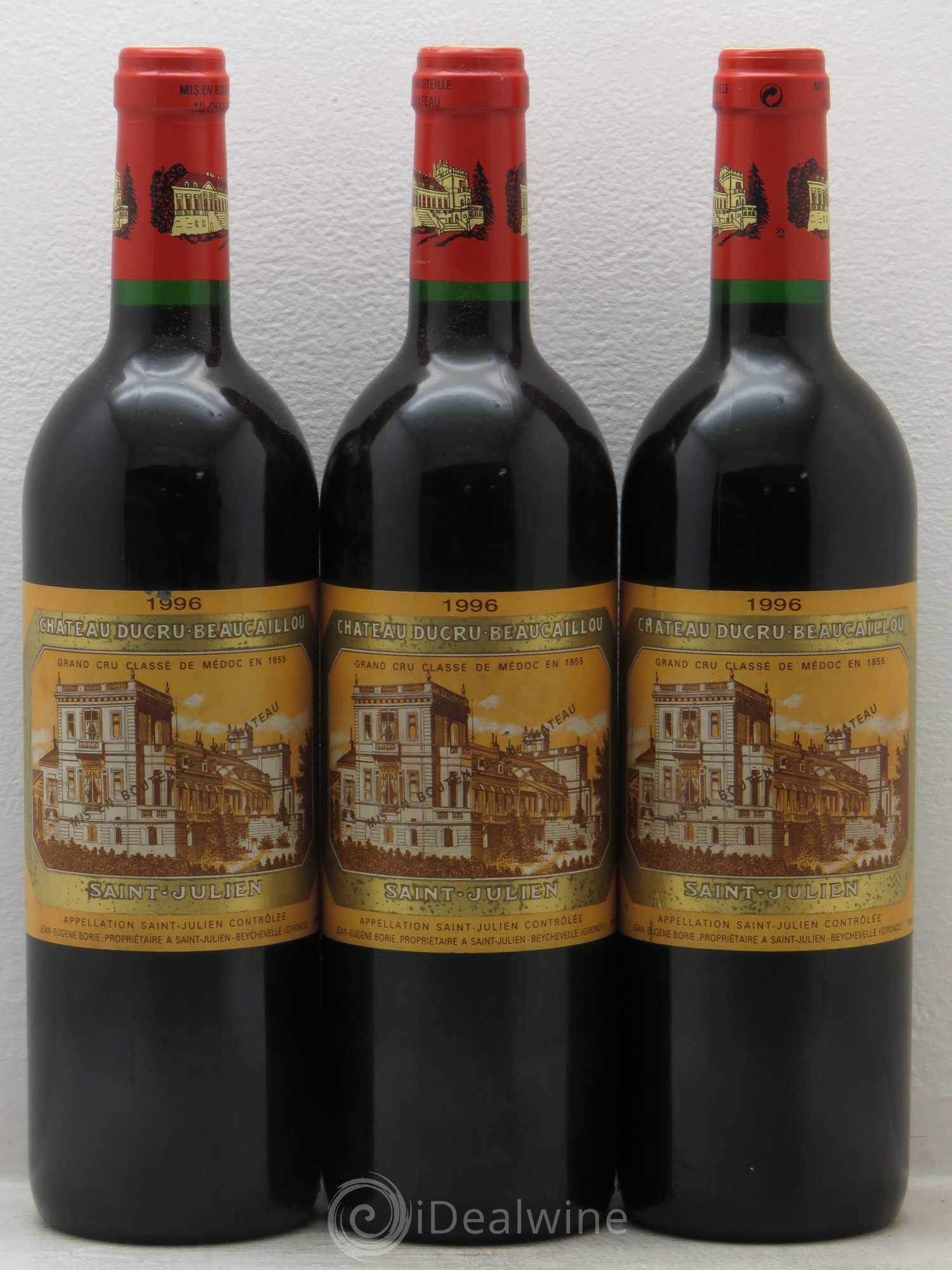 Château Ducru Beaucaillou 2ème Grand Cru Classé 1996 - Lot de 3 bouteilles - 0