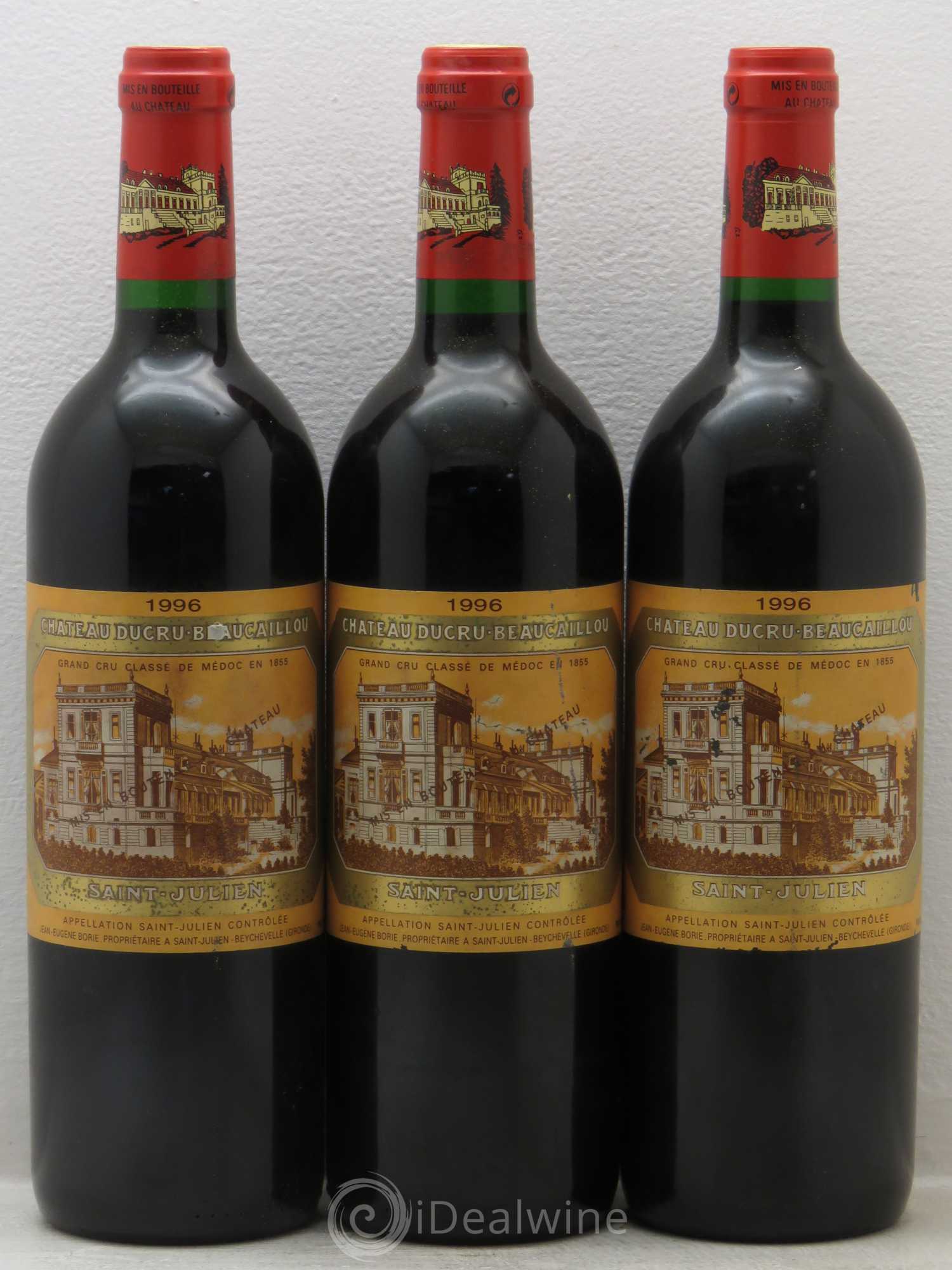 Château Ducru Beaucaillou 2ème Grand Cru Classé 1996 - Lot de 3 bouteilles - 0