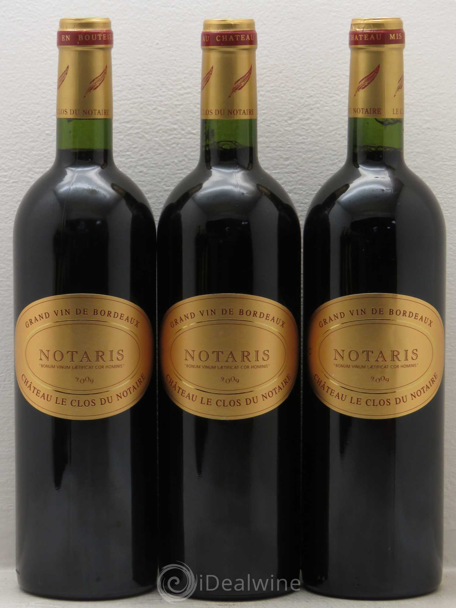 Côtes de Bourg Chateau le Clos du Notaire Cuvée Notaris 2009 - Posten von 3 Flaschen - 0