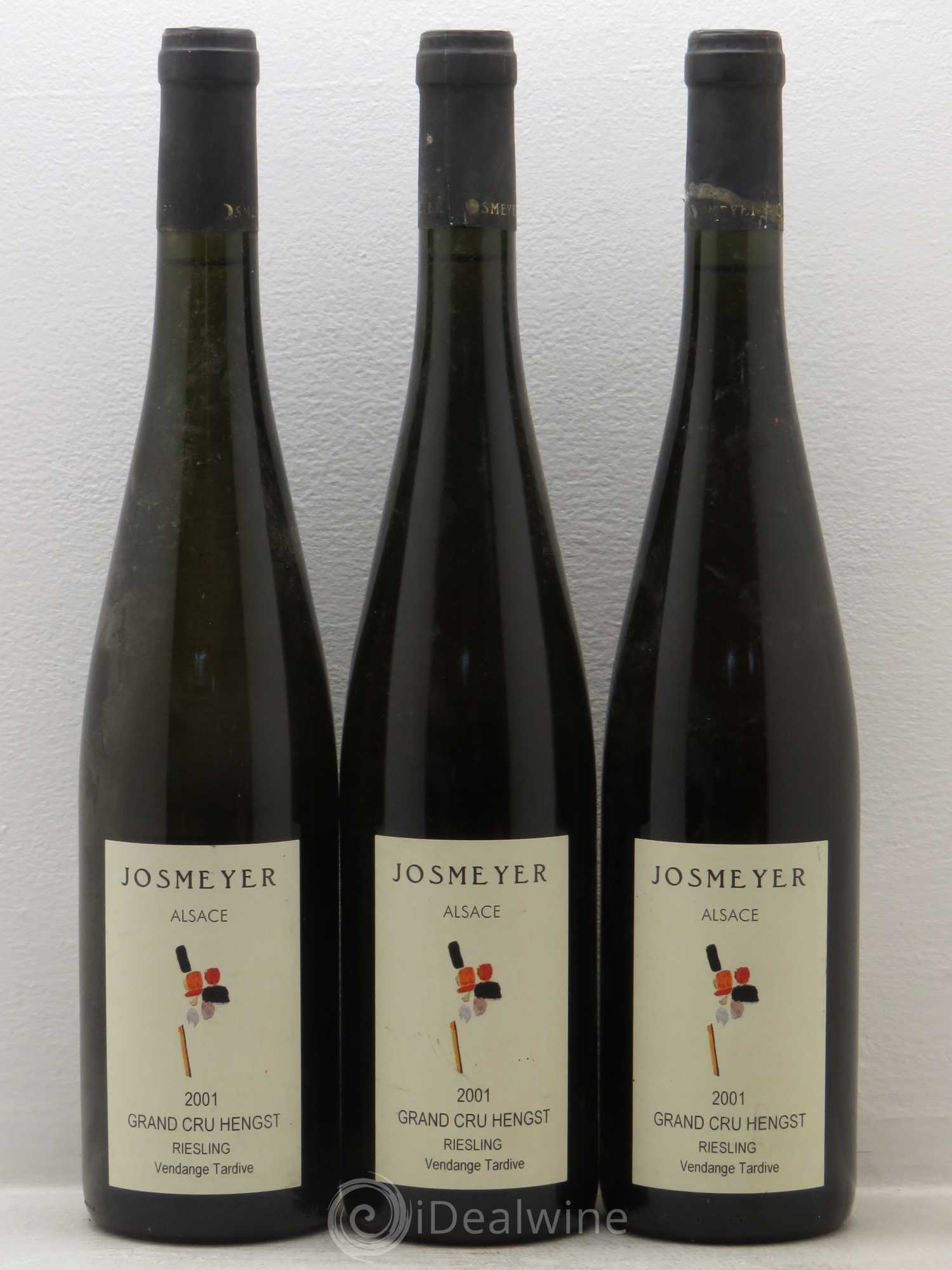 Alsace Riesling Grand Cru Hengst Josmeyer (Domaine) Vendanges Tardives 2001 - Lot de 3 bouteilles - 0