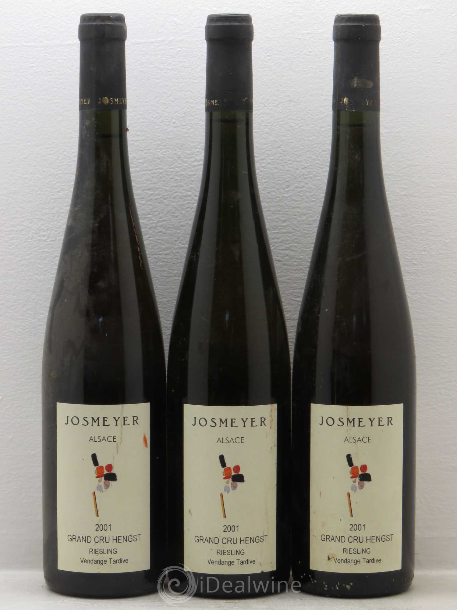 Alsace Riesling Grand Cru Hengst Josmeyer (Domaine) Vendanges Tardives 2001 - Lot de 3 bouteilles - 0