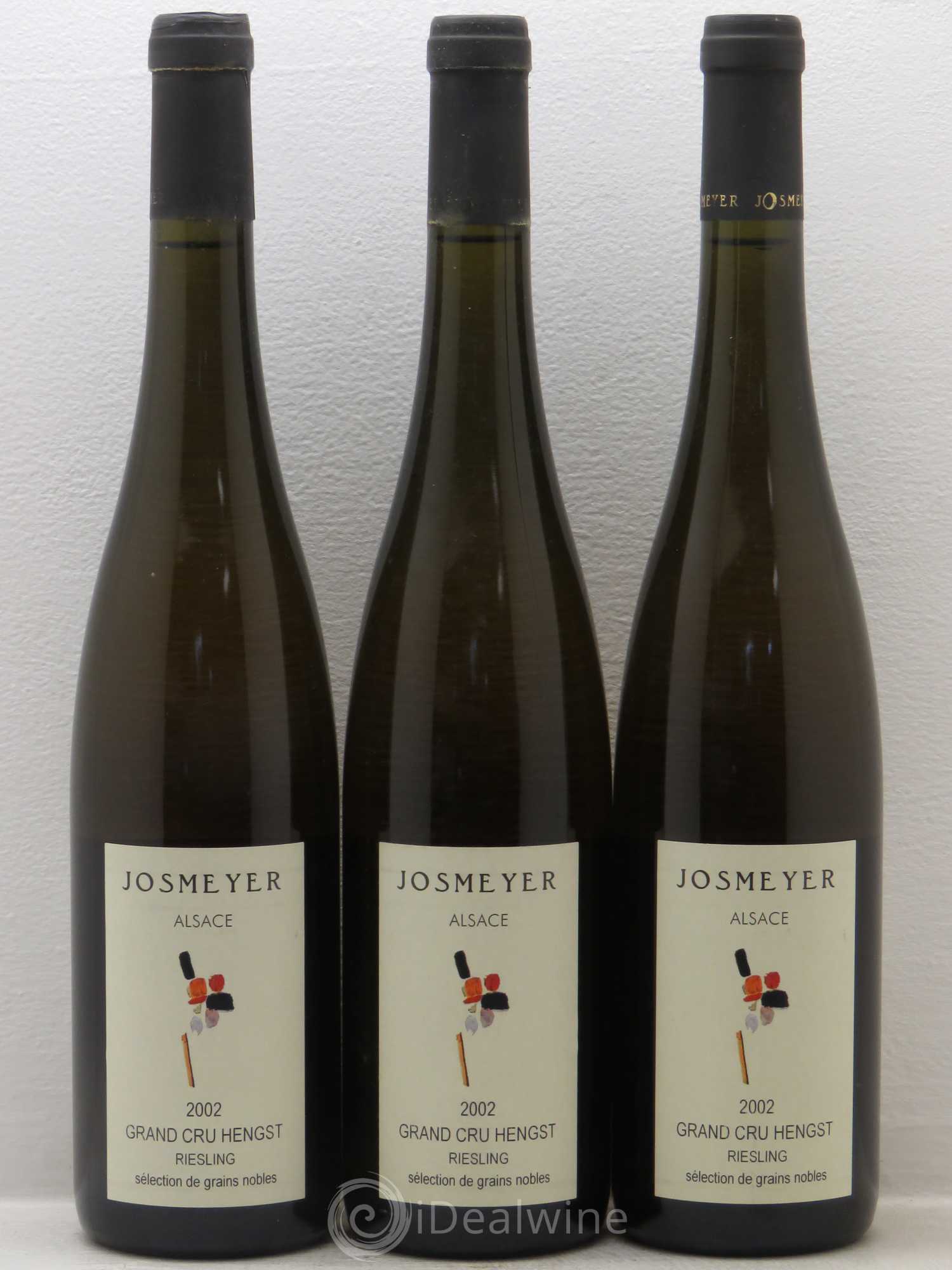 Alsace Riesling Grand Cru Hengst Josmeyer (Domaine) Sélection de Grains nobles 2002 - Posten von 3 Flaschen - 0