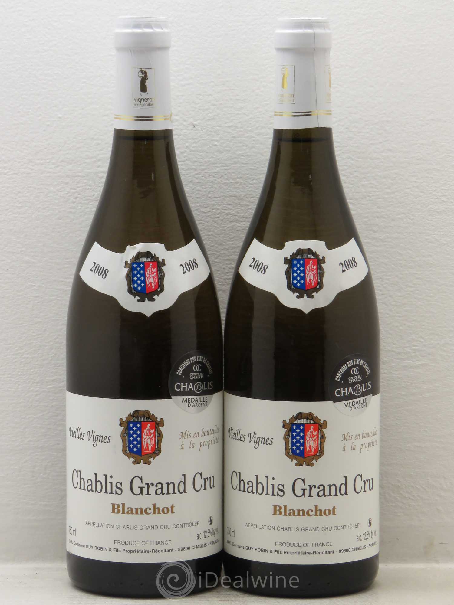 Chablis Grand Cru Guy Robin Vieilles Vignes 2008 - Posten von 2 Flaschen - 0