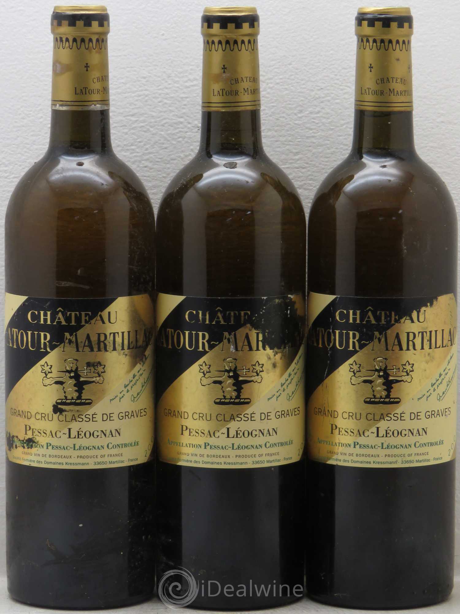 Château Latour-Martillac Cru Classé de Graves 2001 - Lot de 3 bouteilles - 0