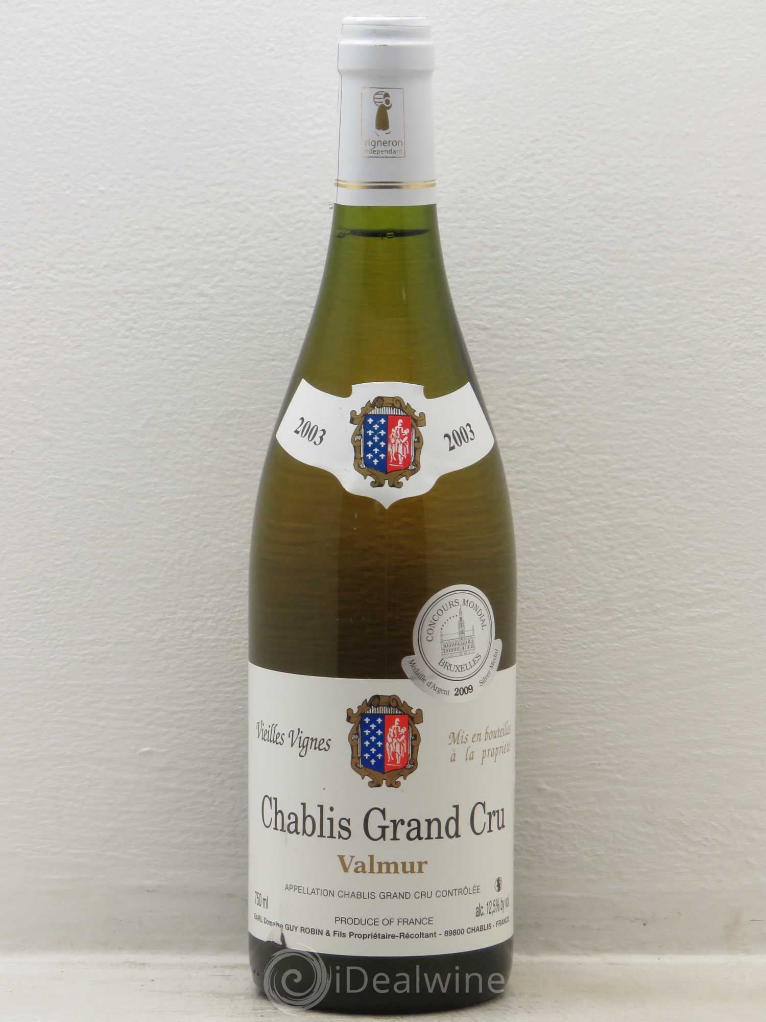 Chablis Grand Cru Guy Robin Vieilles Vignes 2003 - Posten von 6 Flaschen - 0