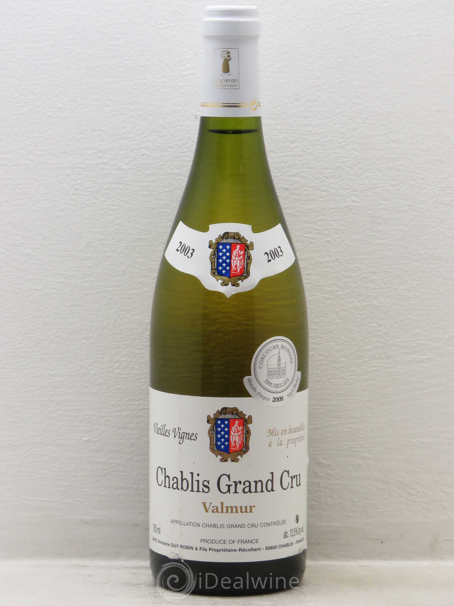 Chablis Grand Cru Guy Robin Vieilles Vignes 2003 - Posten von 6 Flaschen - 0