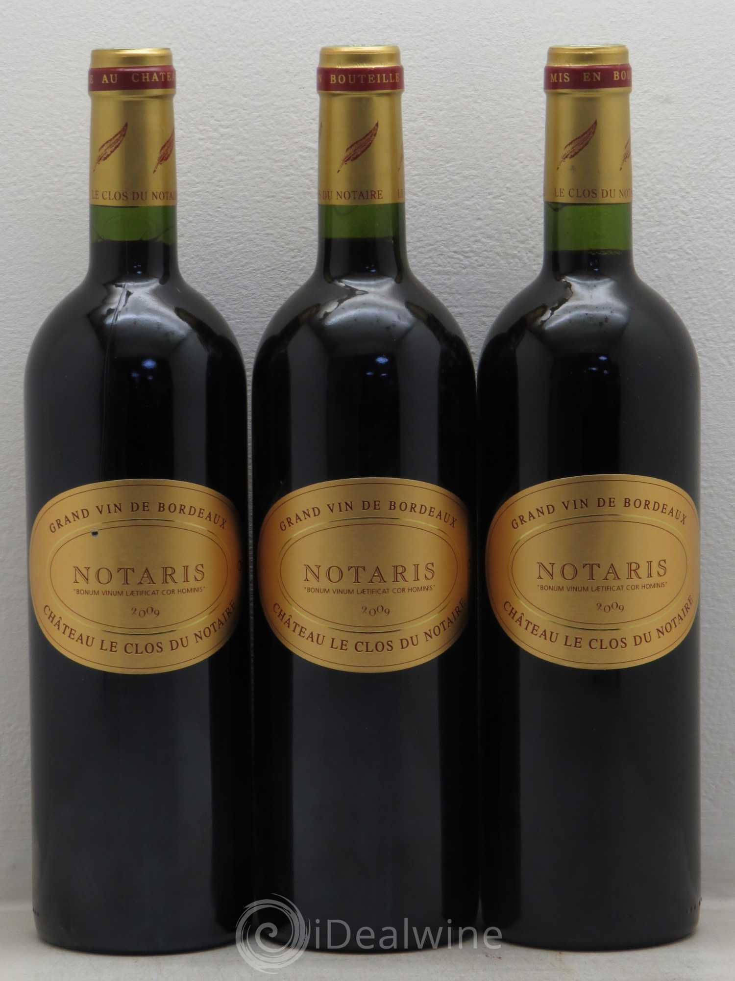 Côtes de Bourg Chateau le Clos du Notaire Cuvée Notaris 2009 - Posten von 3 Flaschen - 0