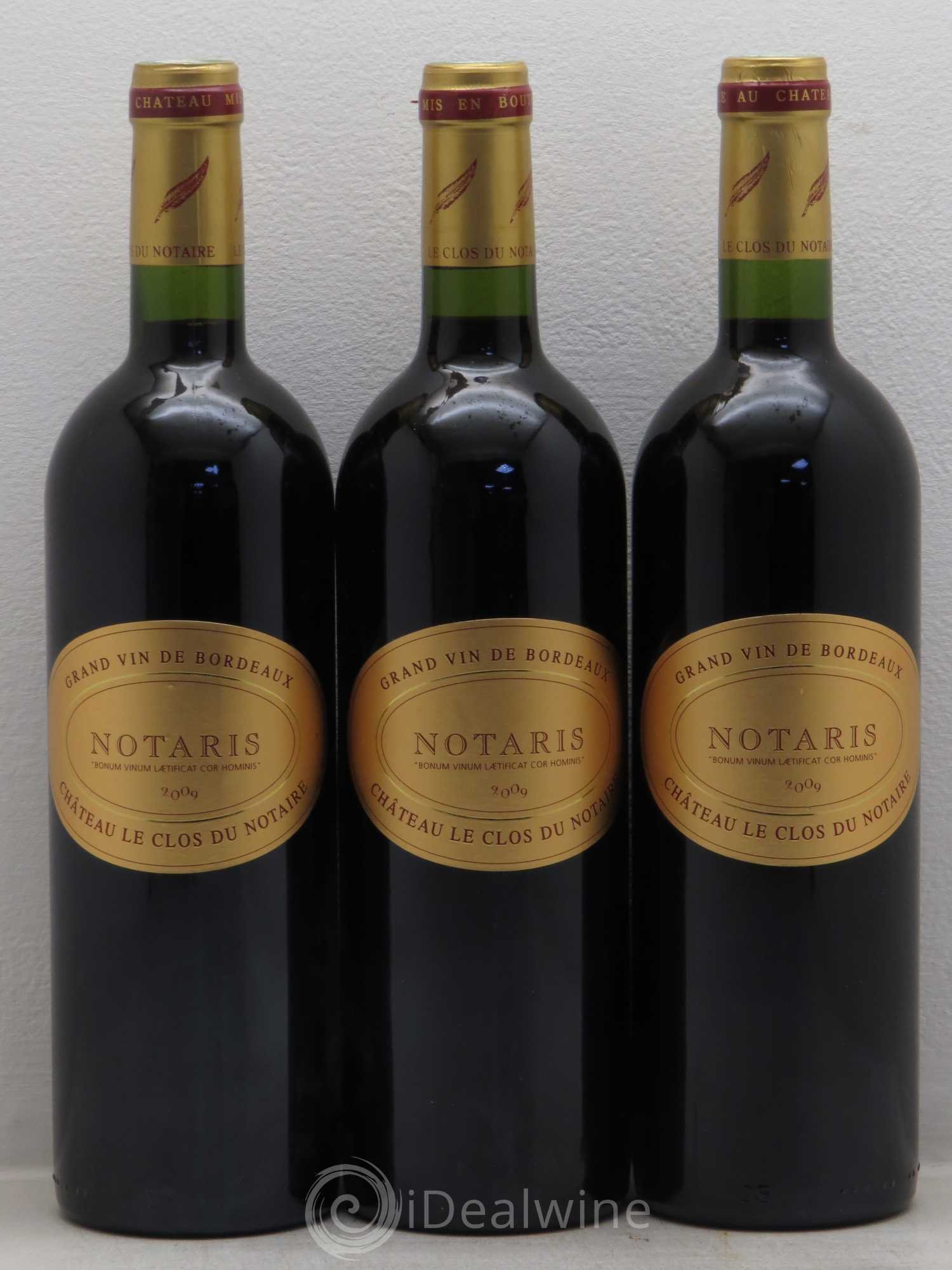 Côtes de Bourg Chateau le Clos du Notaire Cuvée Notaris 2009 - Posten von 3 Flaschen - 0