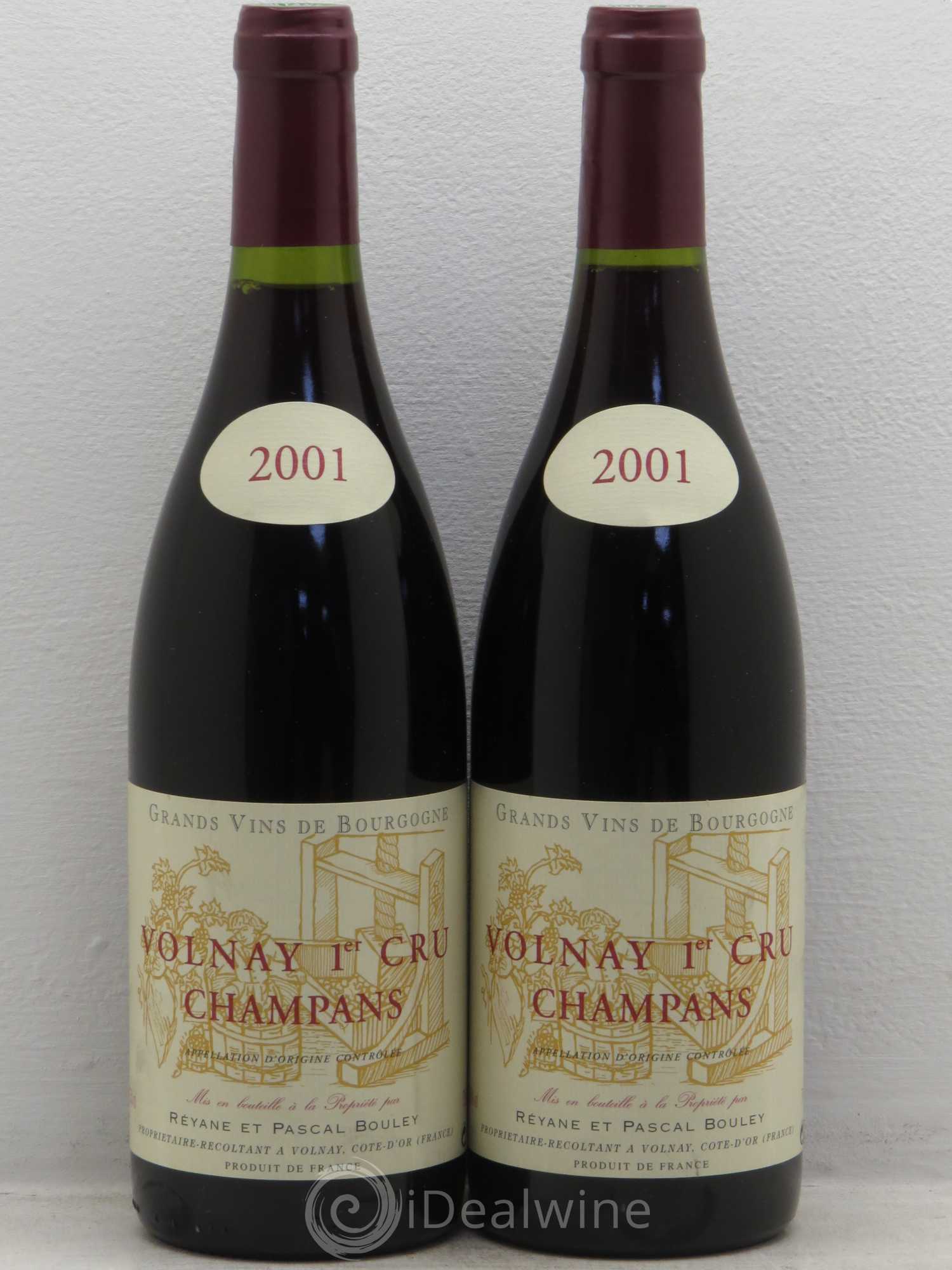 Volnay 1er Cru Domaine Réyane & Pascal Bouley 2001 - Lot de 2 bouteilles - 0