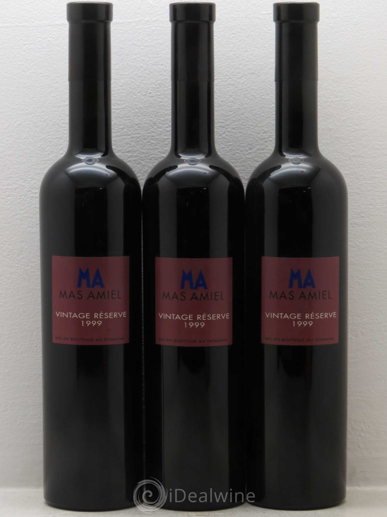 Maury Mas Amiel Vintage Réserve 1999 - Lot de 3 bouteilles - 0