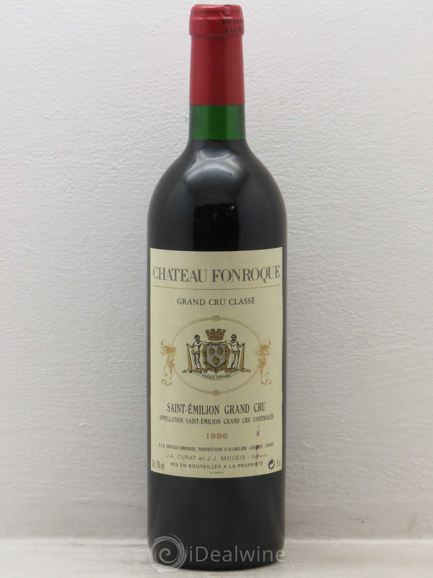 Château Fonroque Grand Cru Classé 1996 - Lot de 1 bouteille - 0