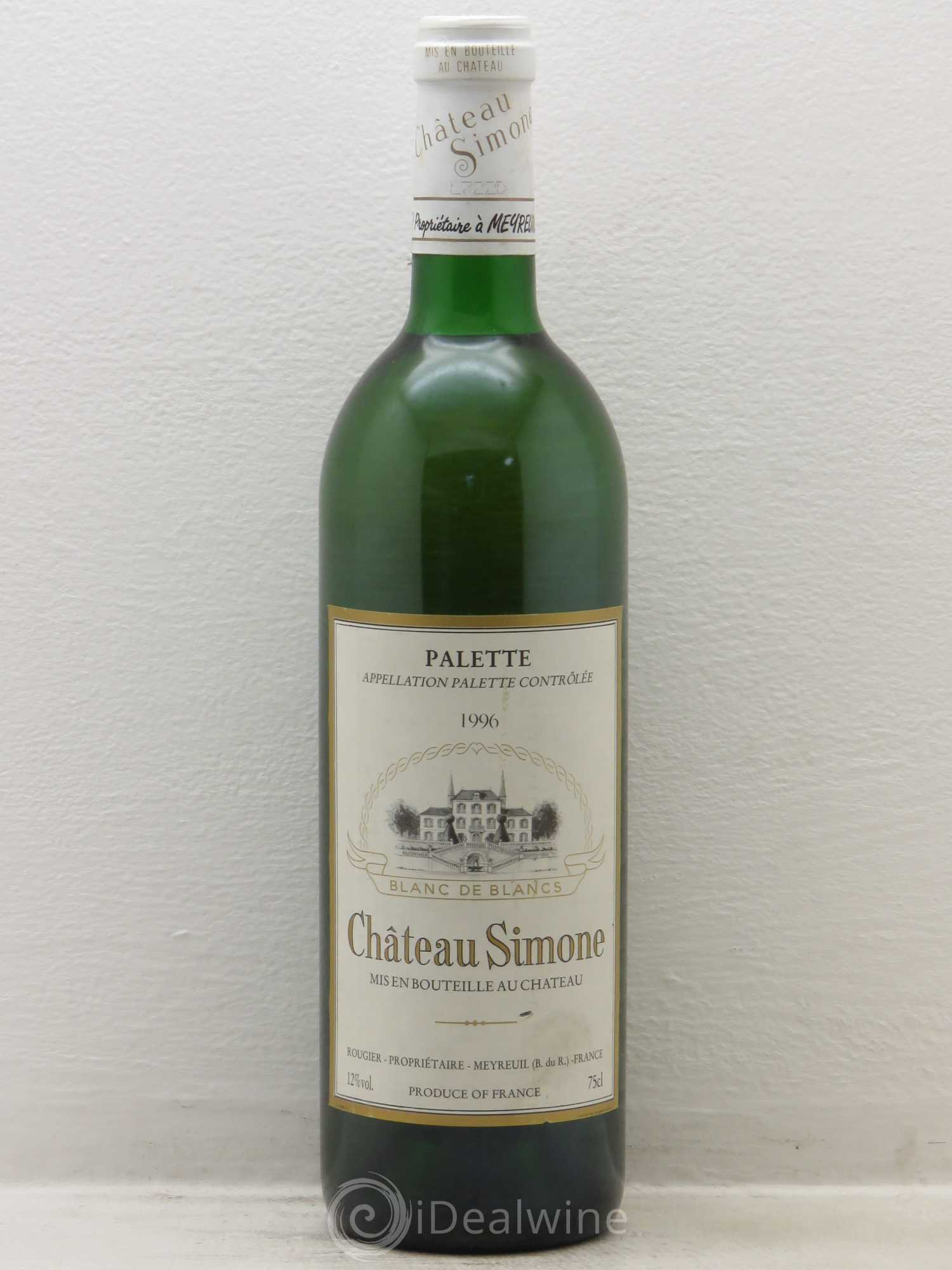 Palette Château Simone Famille Rougier 1996 - Posten von 1 Flasche - 0