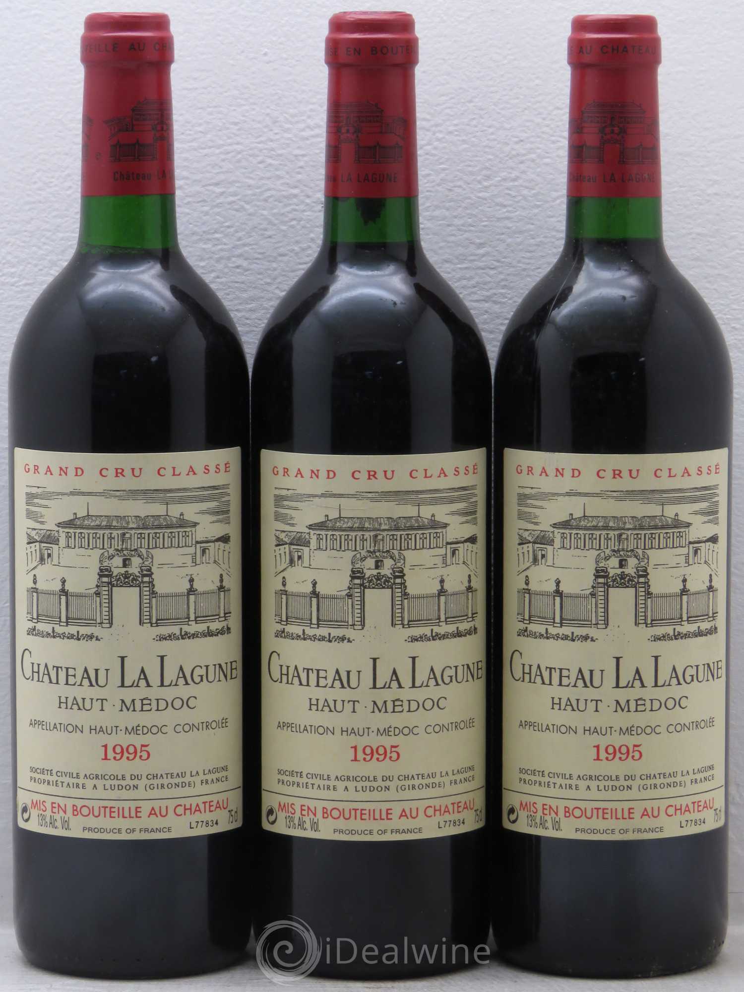 Château la Lagune 3ème Grand Cru Classé 1995 - Lot de 3 bouteilles - 0
