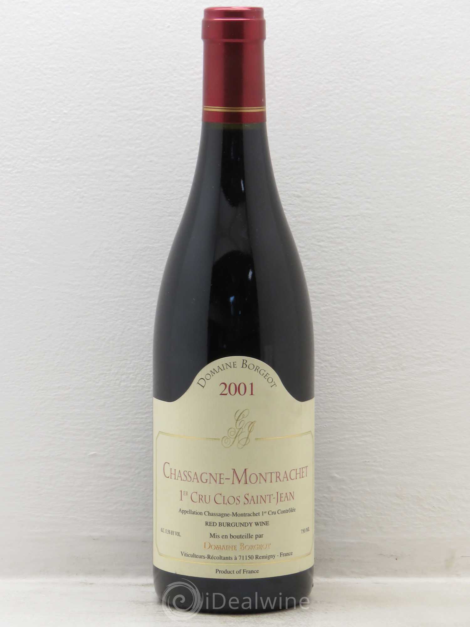 Chassagne-Montrachet 1er Cru Domaine Borgeot 2001 - Lot de 6 bouteilles - 0