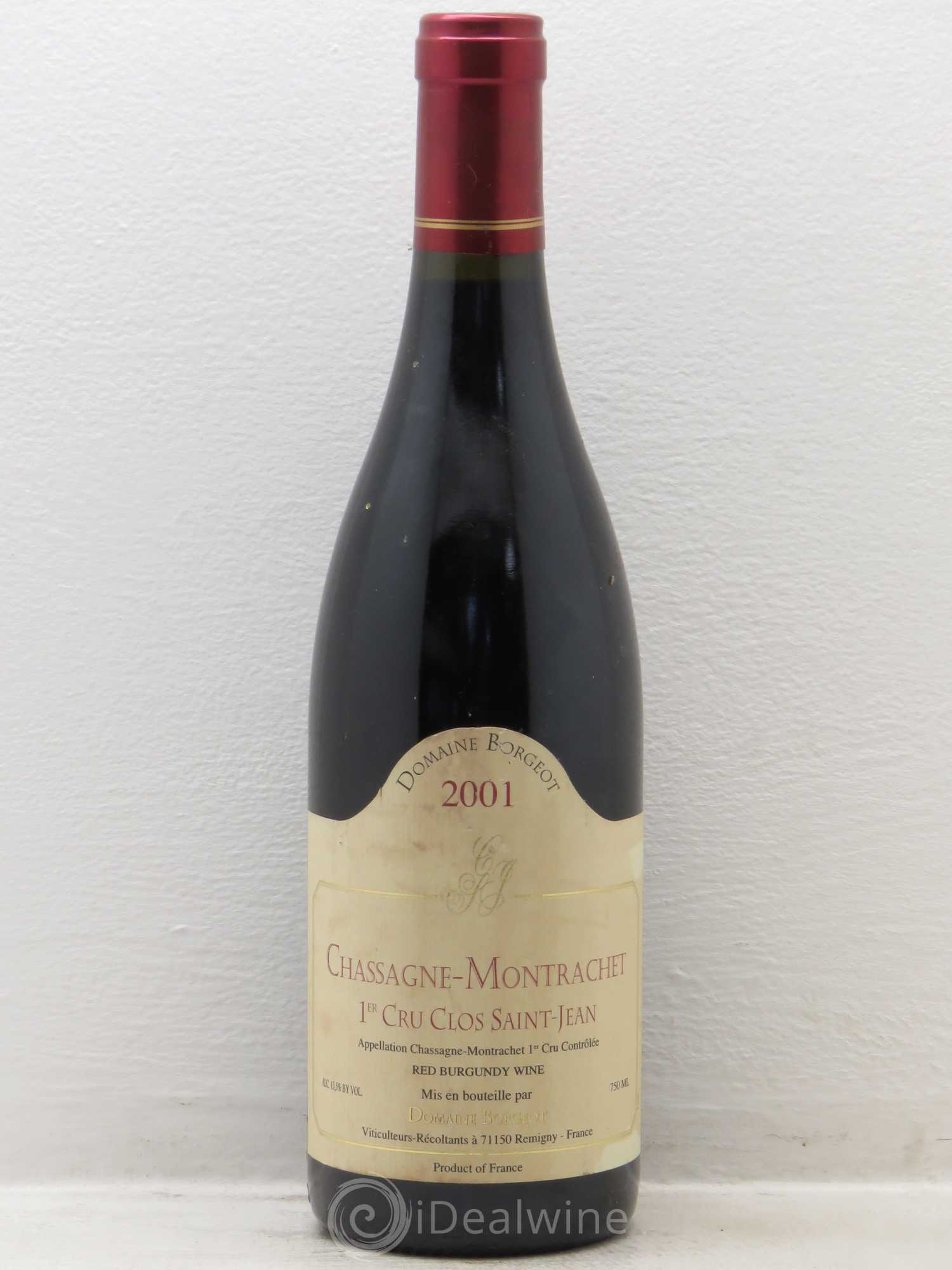 Chassagne-Montrachet 1er Cru Domaine Borgeot 2001 - Lot de 1 bouteille - 0