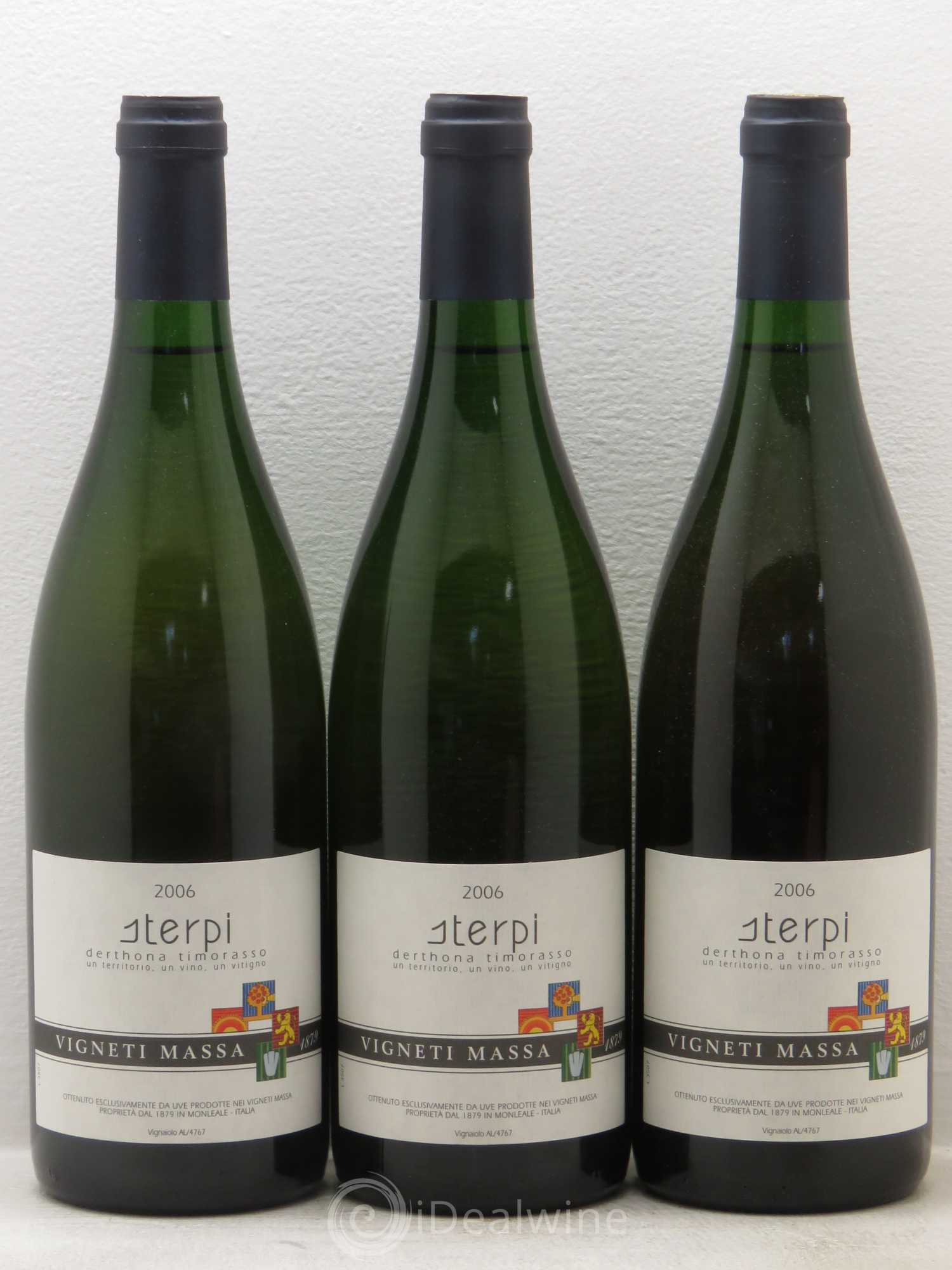 Italie Sterpi Vigneti Massa Colli Tortonesi Doc Timorasso 2006 - Posten von 3 Flaschen - 0