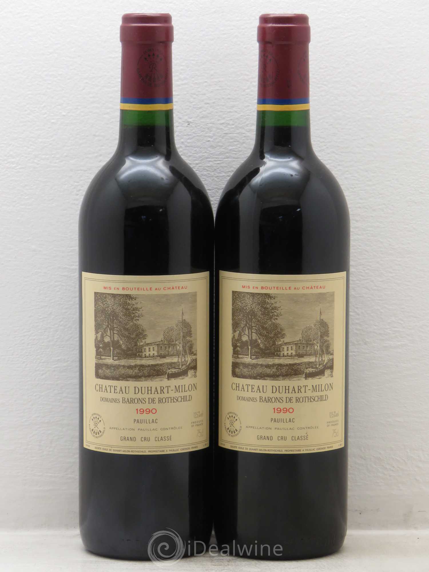 Château Duhart-Milon 4ème Grand Cru Classé 1990 - Lot de 2 bouteilles - 0