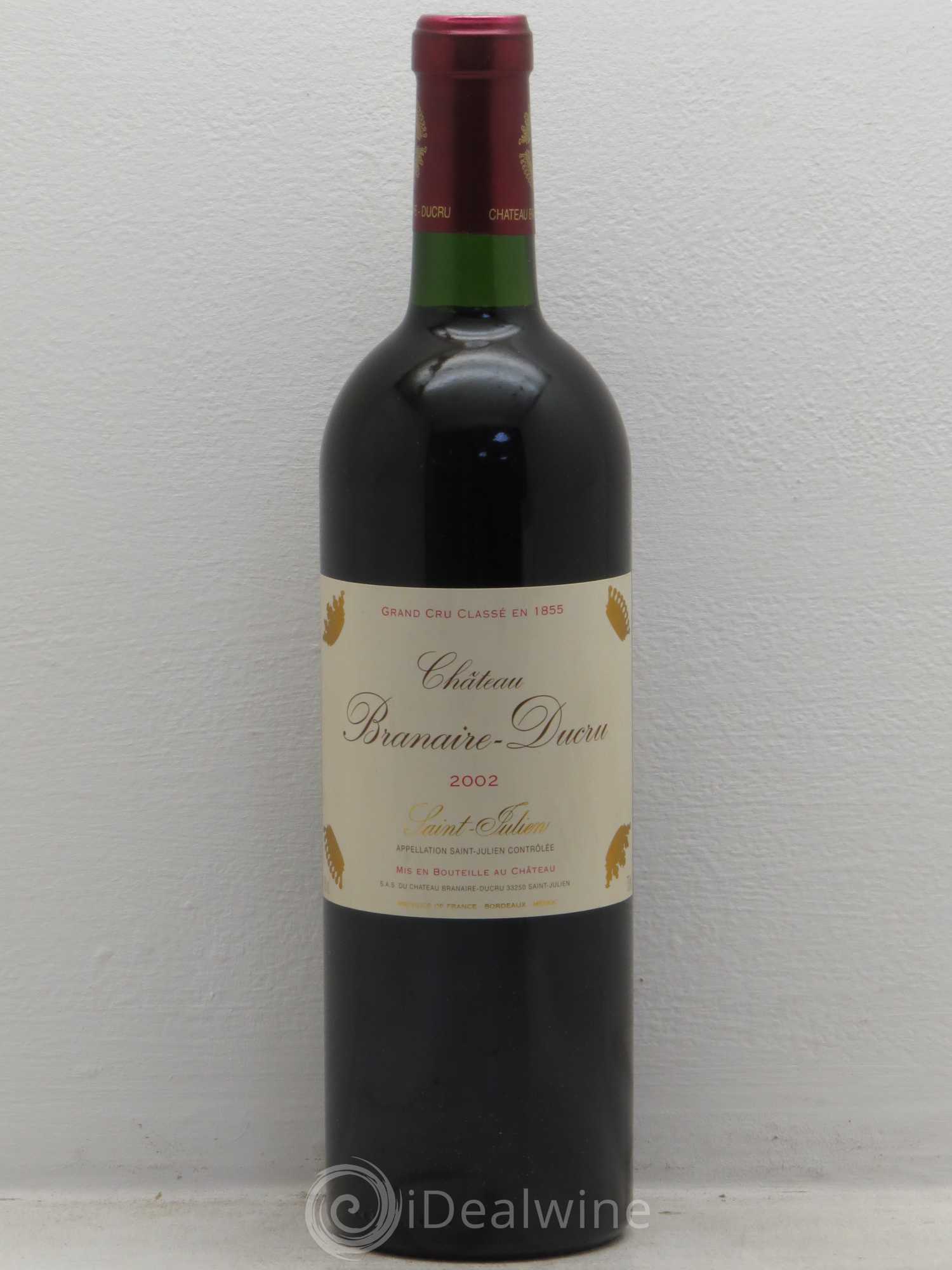 Château Branaire Ducru 4ème Grand Cru Classé 2002 - Lot de 12 bouteilles - 0