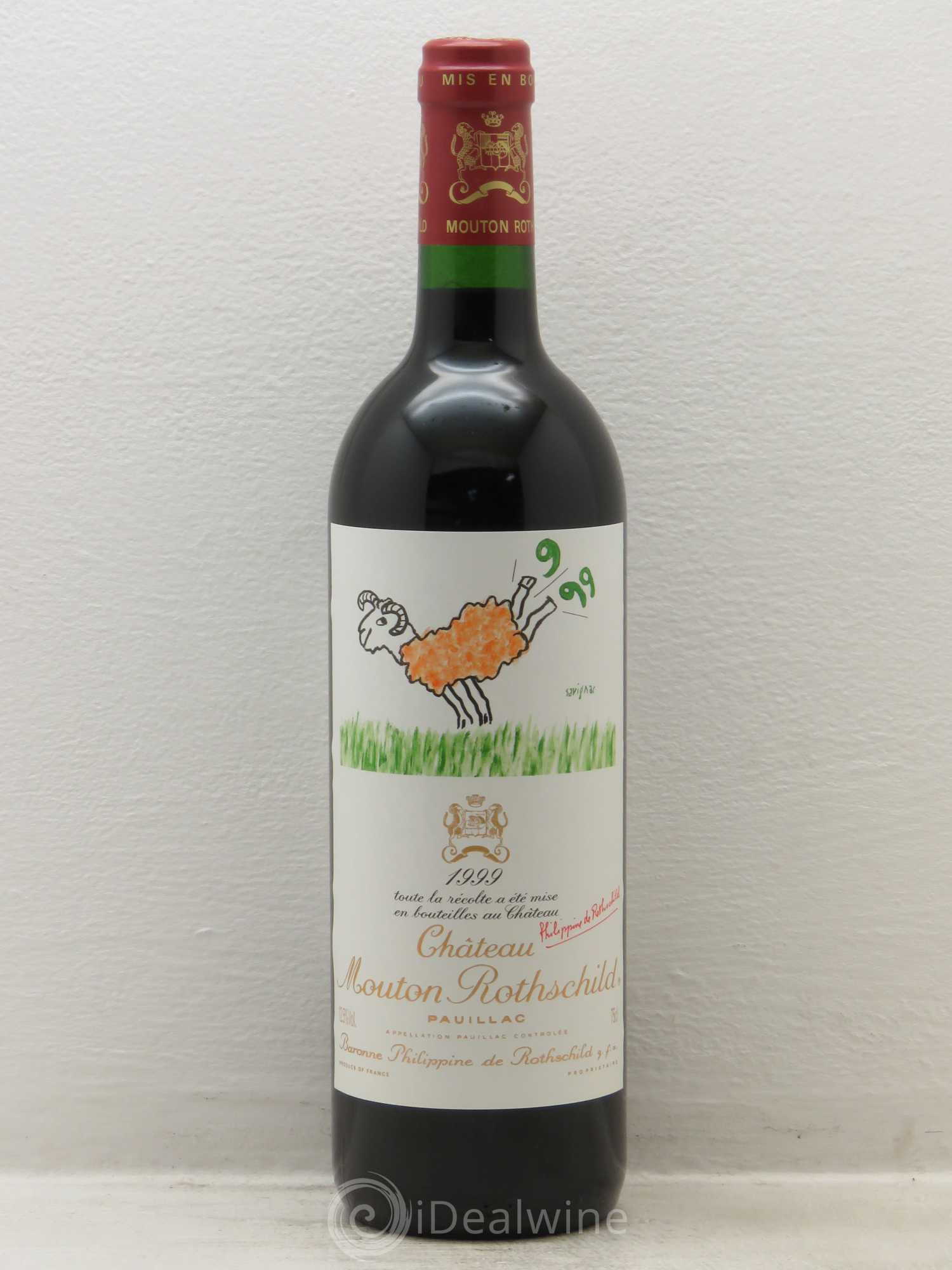 Château Mouton Rothschild 1er Grand Cru Classé 1999 - Lot de 1 bouteille - 0