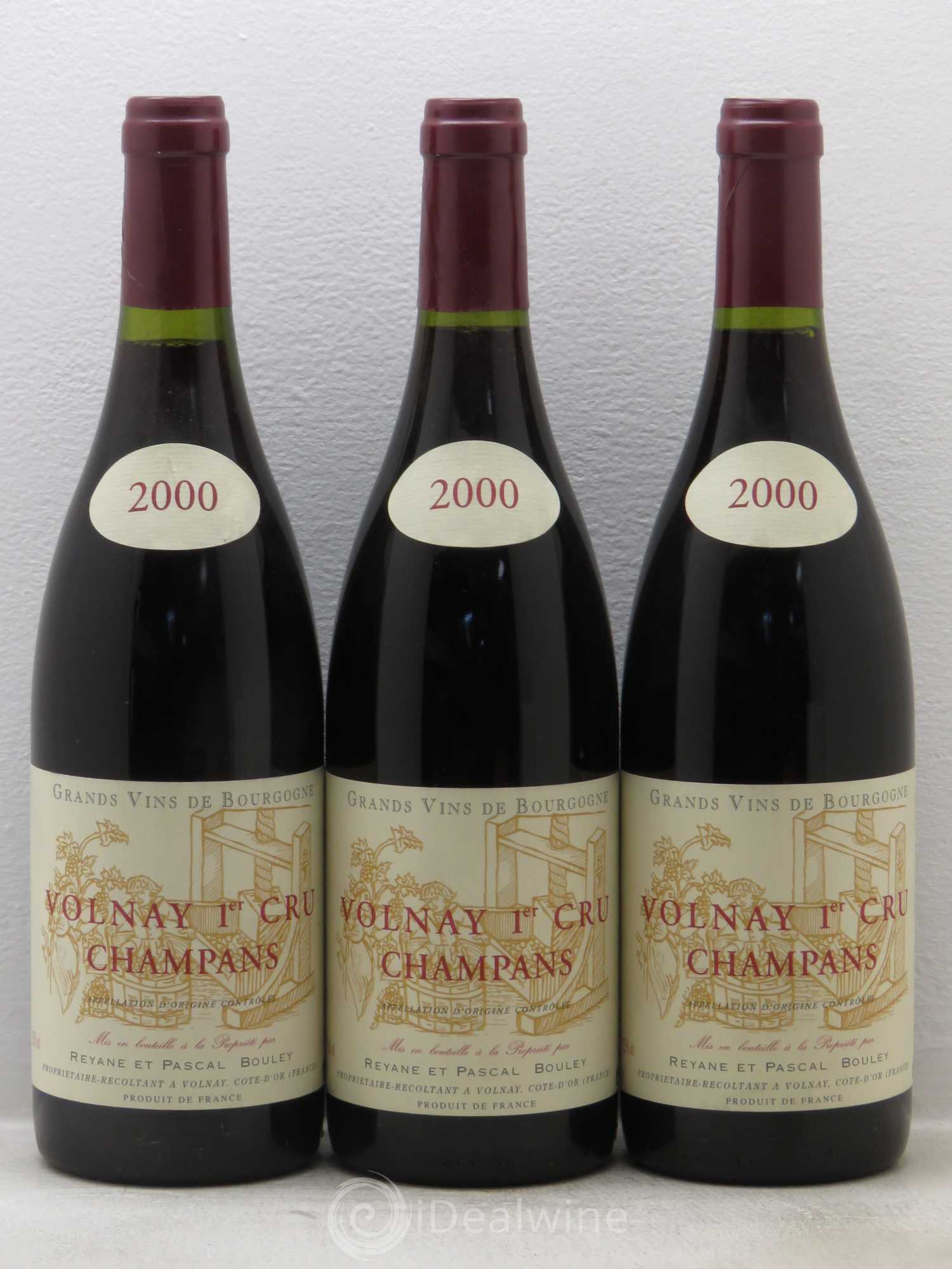 Volnay 1er Cru Domaine Réyane & Pascal Bouley 2000 - Lot de 3 bouteilles - 0
