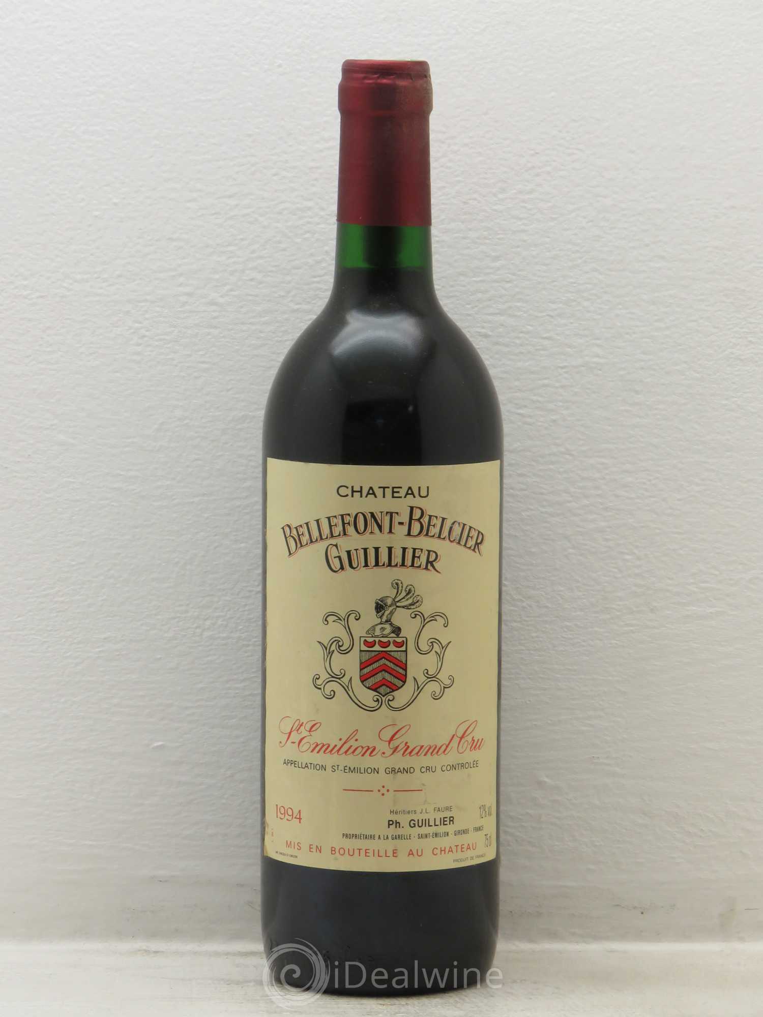 Château Bellefont-Belcier Grand Cru Classé 1994 - Lot de 1 bouteille - 0