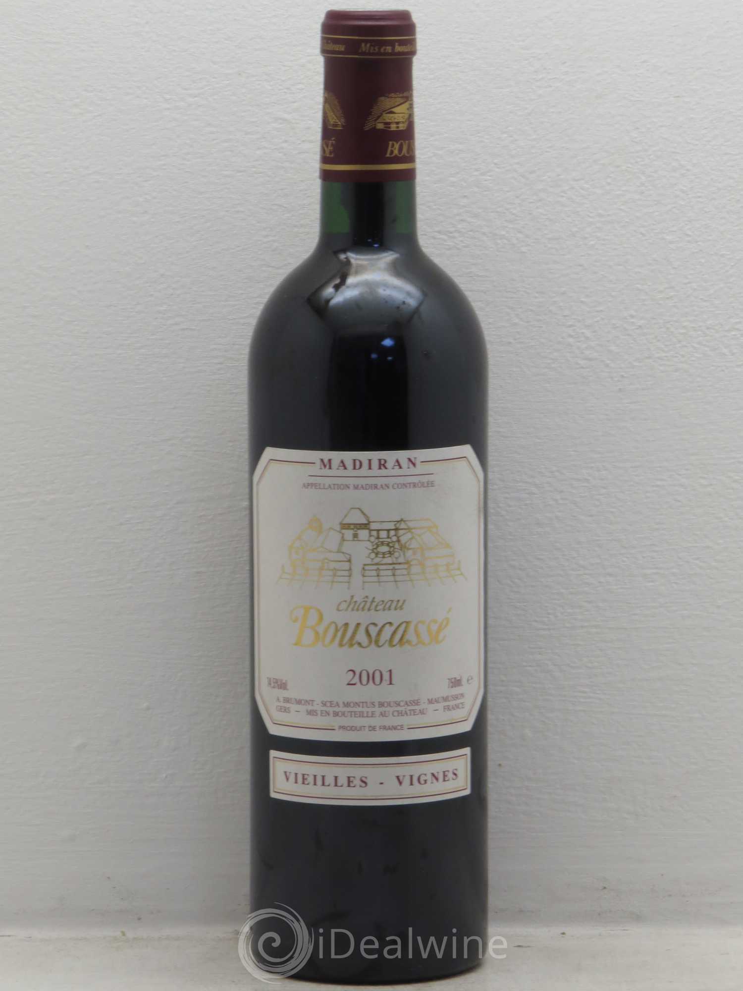 Madiran Vieilles Vignes Château Bouscassé - Alain Brumont 2001 - Lot de 1 bouteille - 0