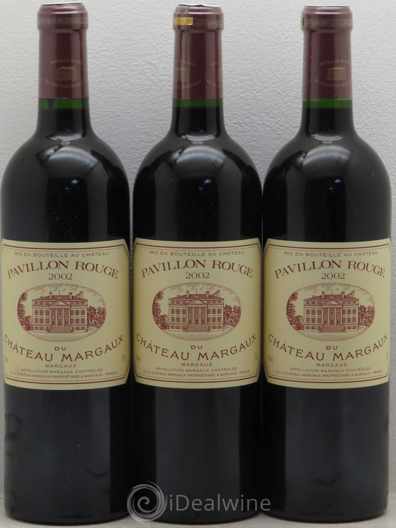 Pavillon Rouge du Château Margaux Second Vin 2002 - Lot de 3 bouteilles - 0