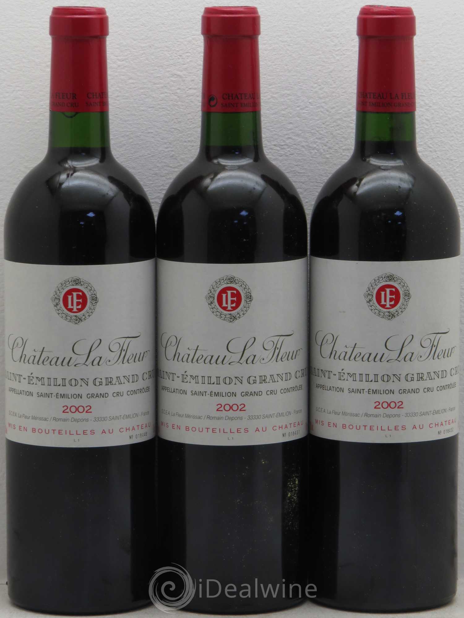 Château La Fleur 2002 - Lot de 3 bouteilles - 0