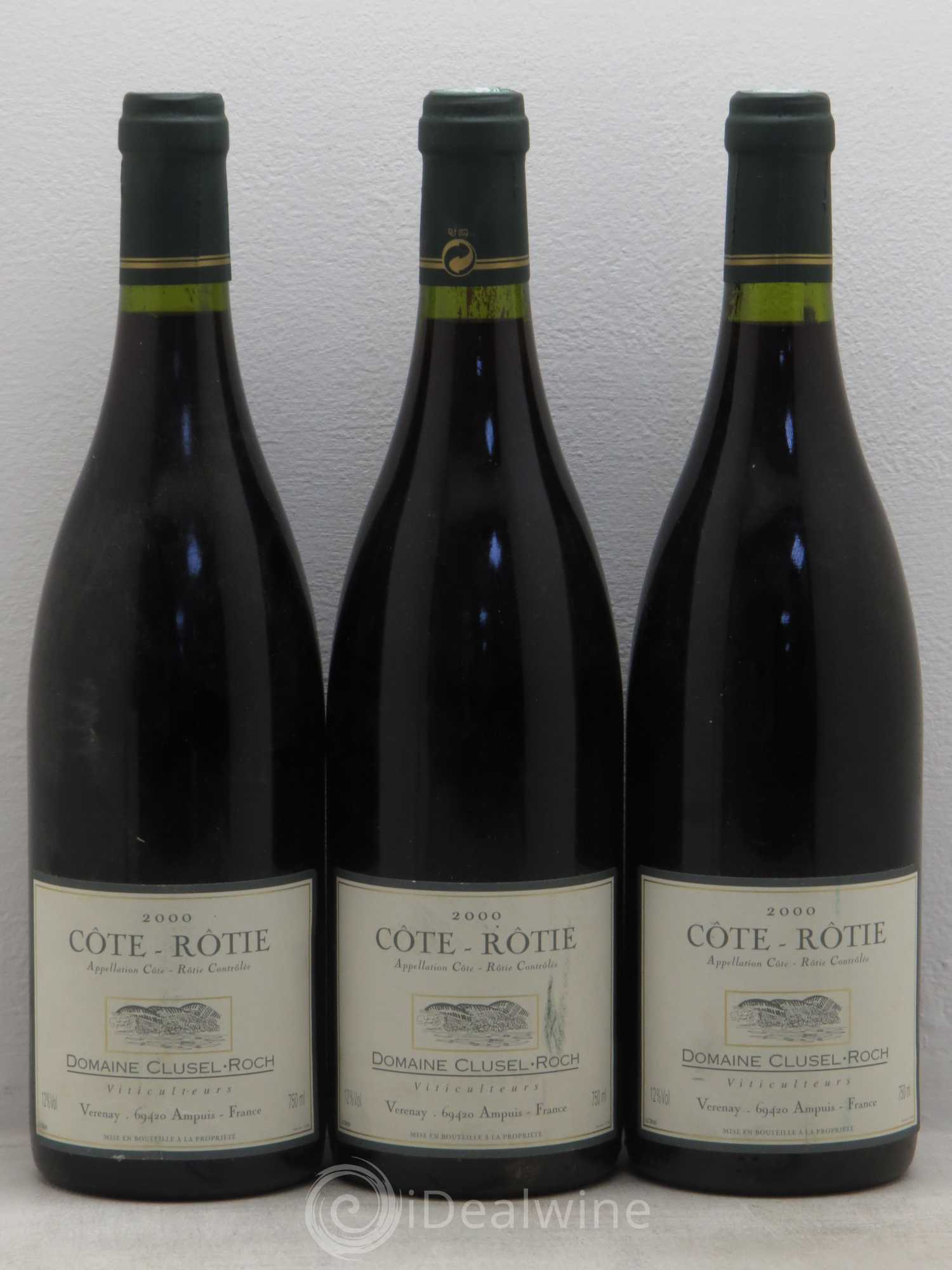 Côte-Rôtie Clusel-Roch 2000 - Lot de 3 bouteilles - 0