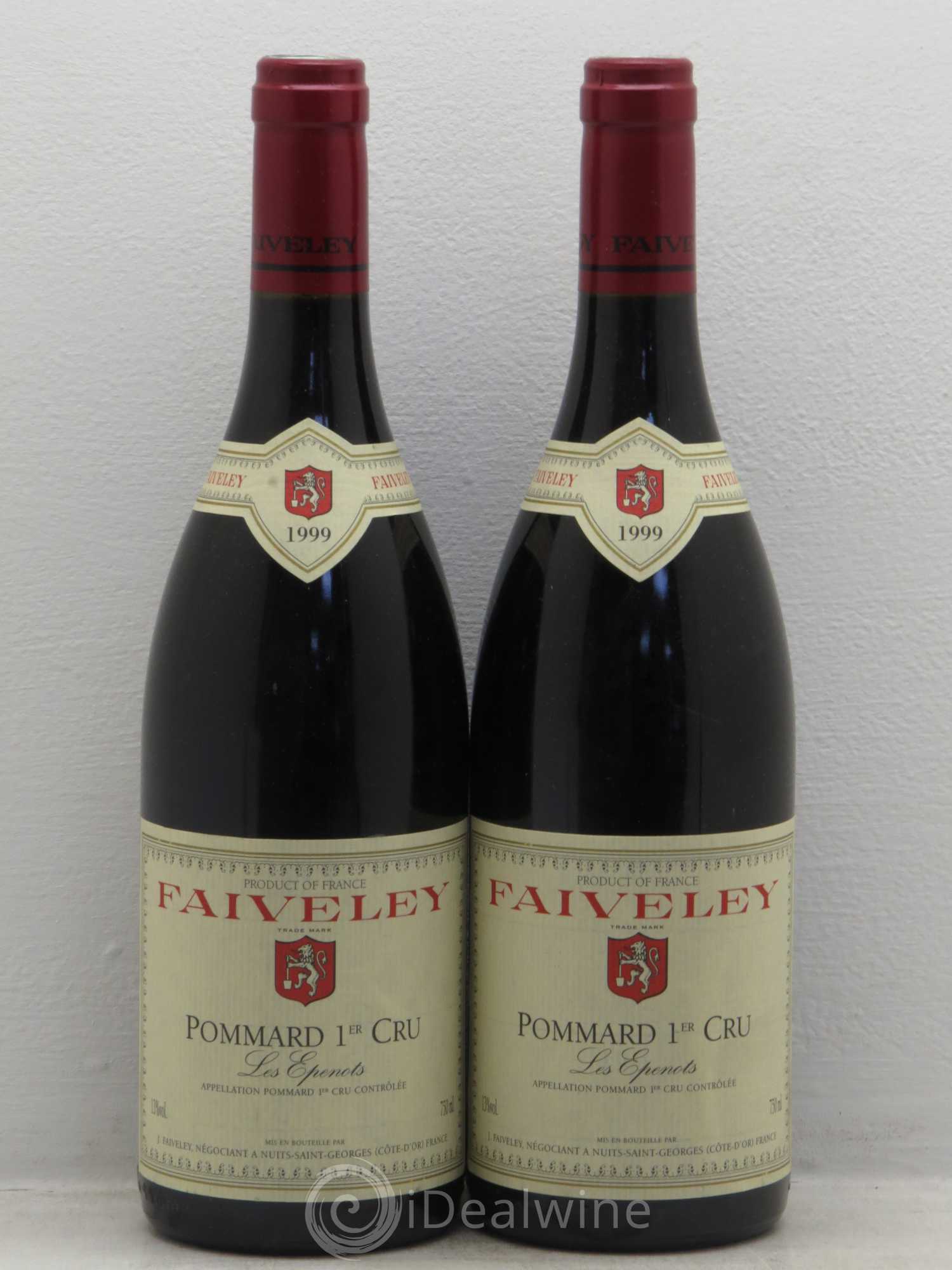 Pommard 1er Cru Domaine Faiveley 1999 - Lot de 2 bouteilles - 0
