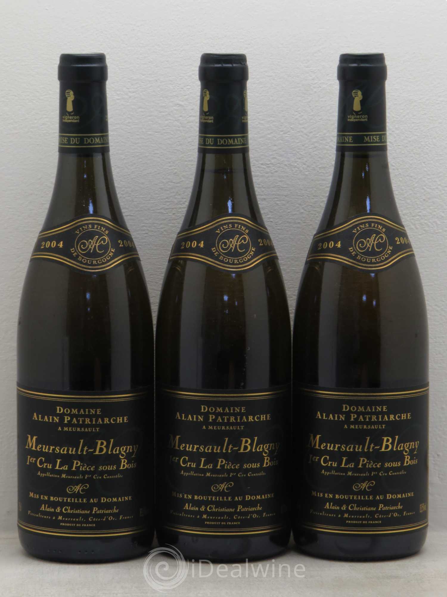 Meursault 1er Cru Blagny Domaine Patriarche 2004 - Posten von 3 Flaschen - 0