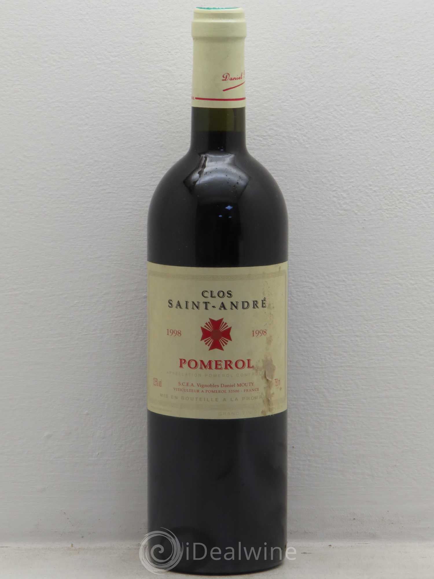 Pomerol Clos Saint André 1998 - Posten von 1 Flasche - 0
