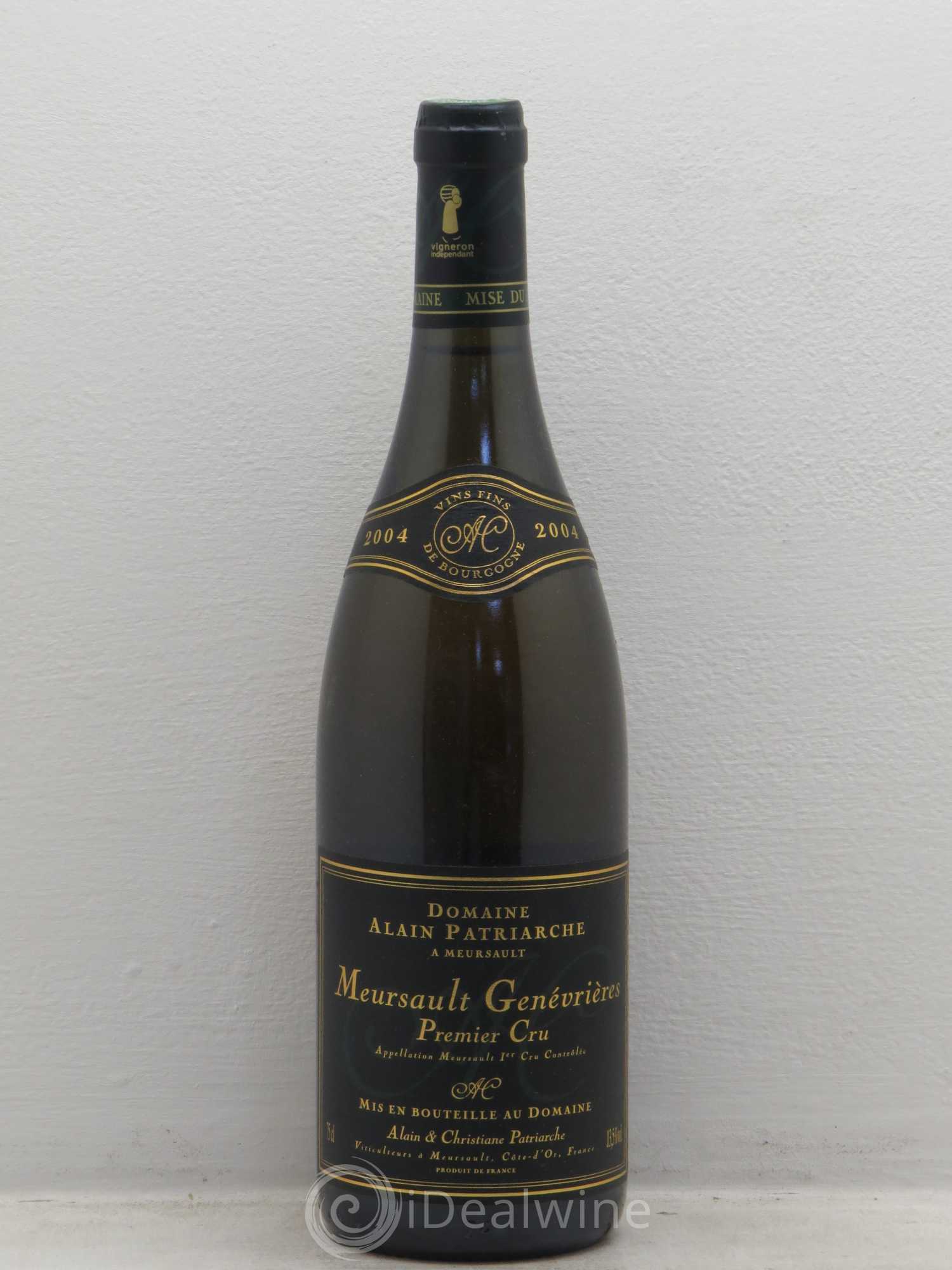 Meursault 1er Cru Domaine Patriarche 2004 - Lot de 6 bouteilles - 0