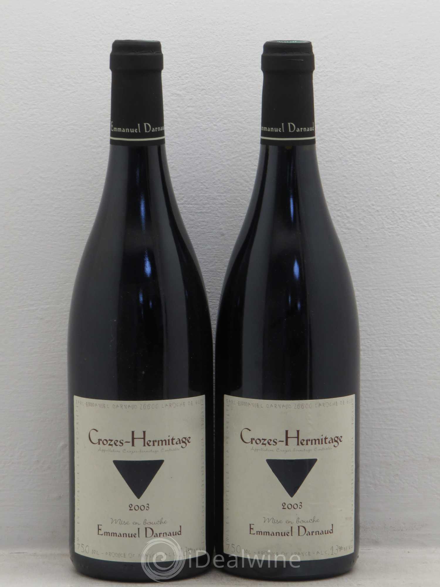 Crozes-Hermitage Emmanuel Darnaud 2003 - Lot de 2 bouteilles - 0