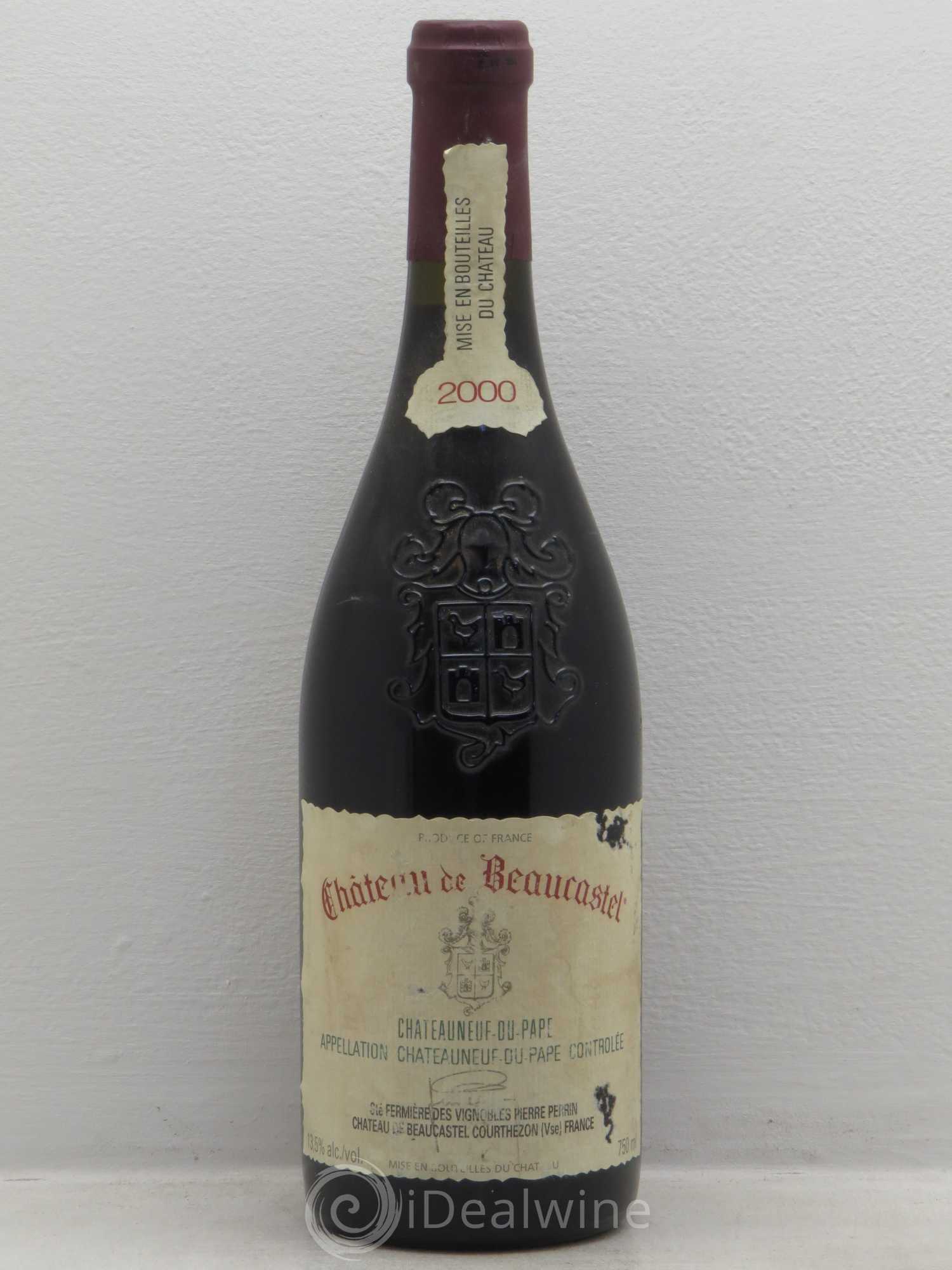 Châteauneuf-du-Pape Château de Beaucastel Famille Perrin 2000 - Lot de 1 bouteille - 0