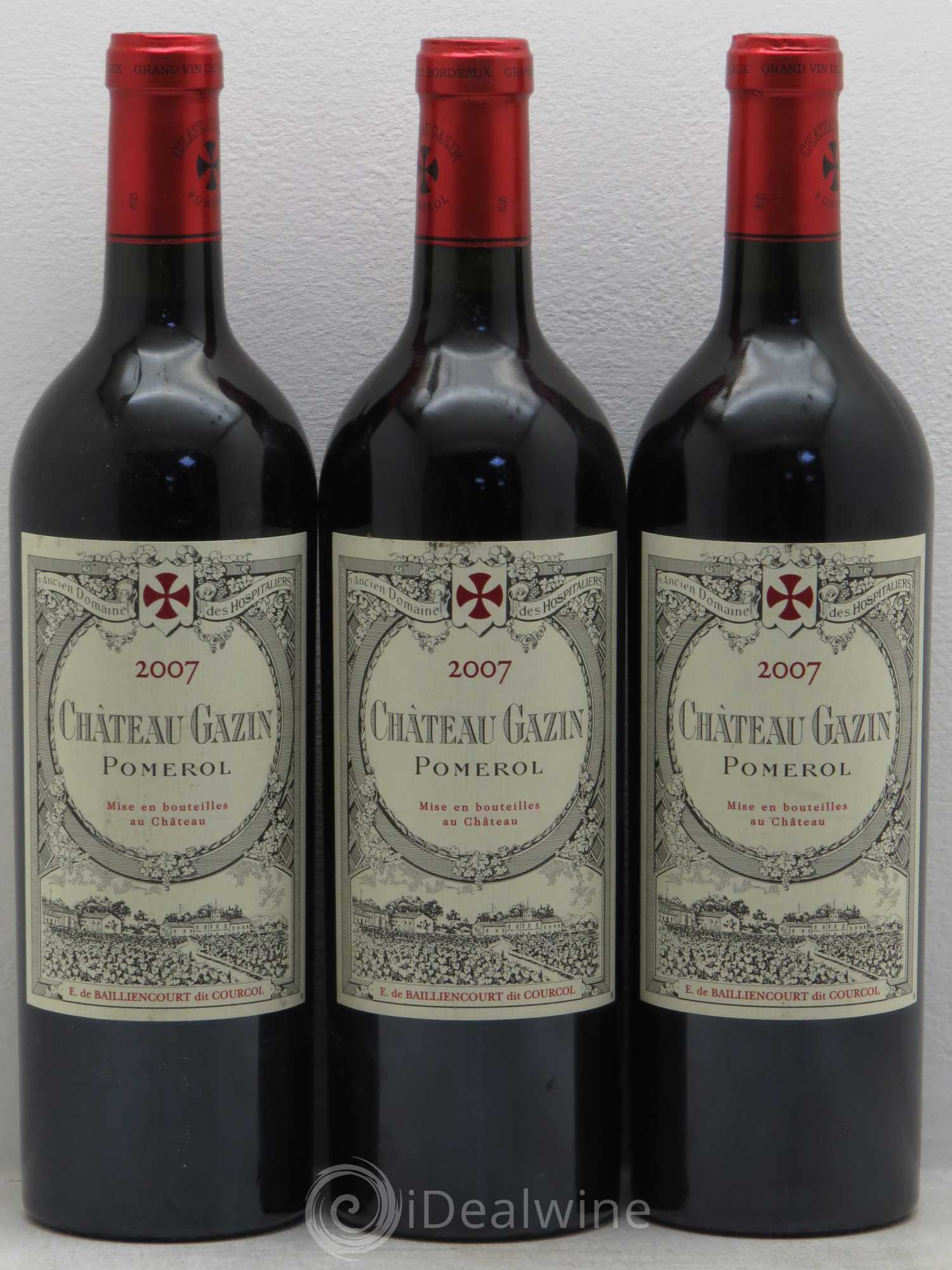 Château Gazin 2007 - Lot de 3 bouteilles - 0