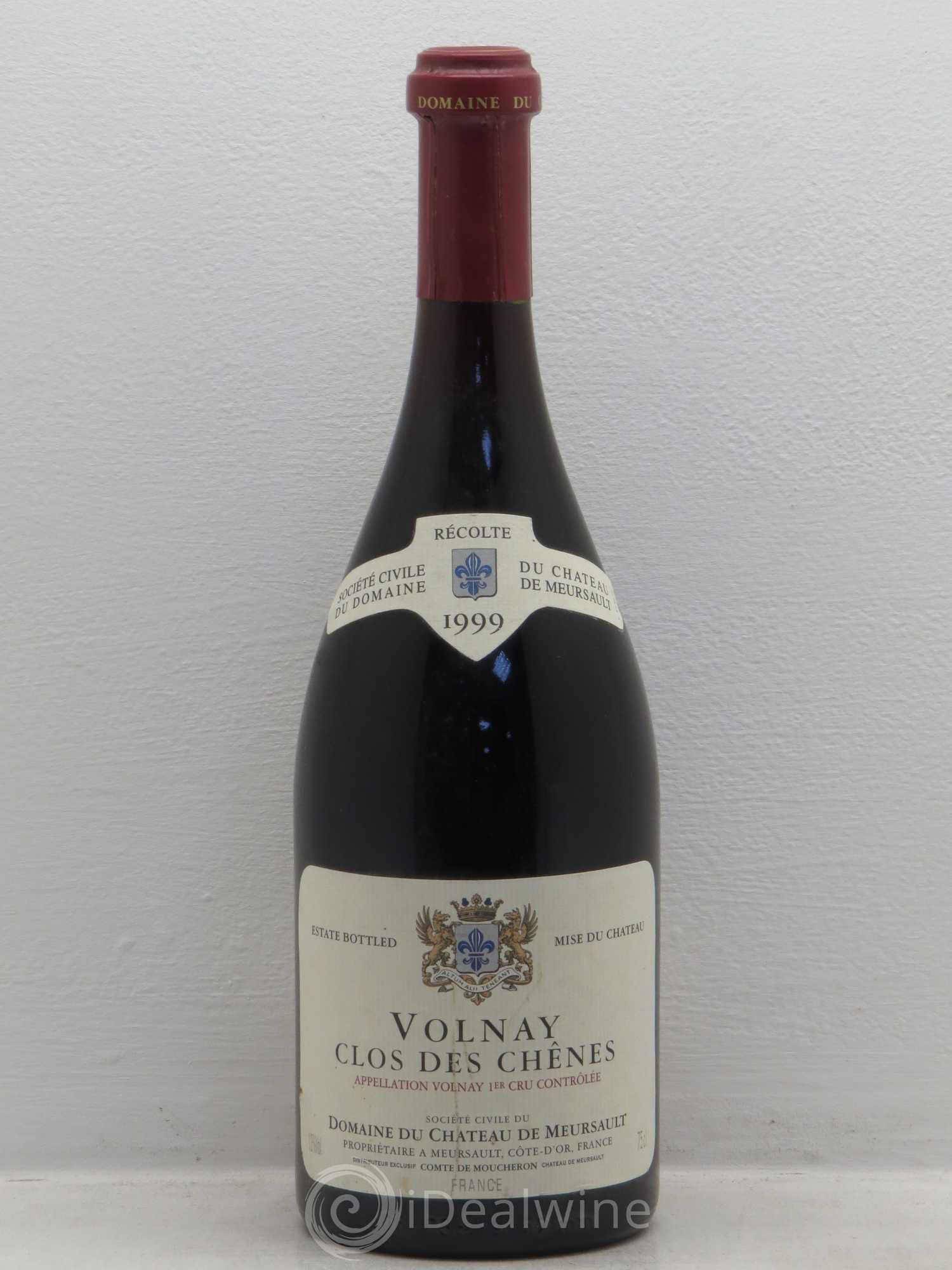 Volnay 1er Cru Clos des Chênes Château de Meursault 1999 - Lot de 1 bouteille - 0
